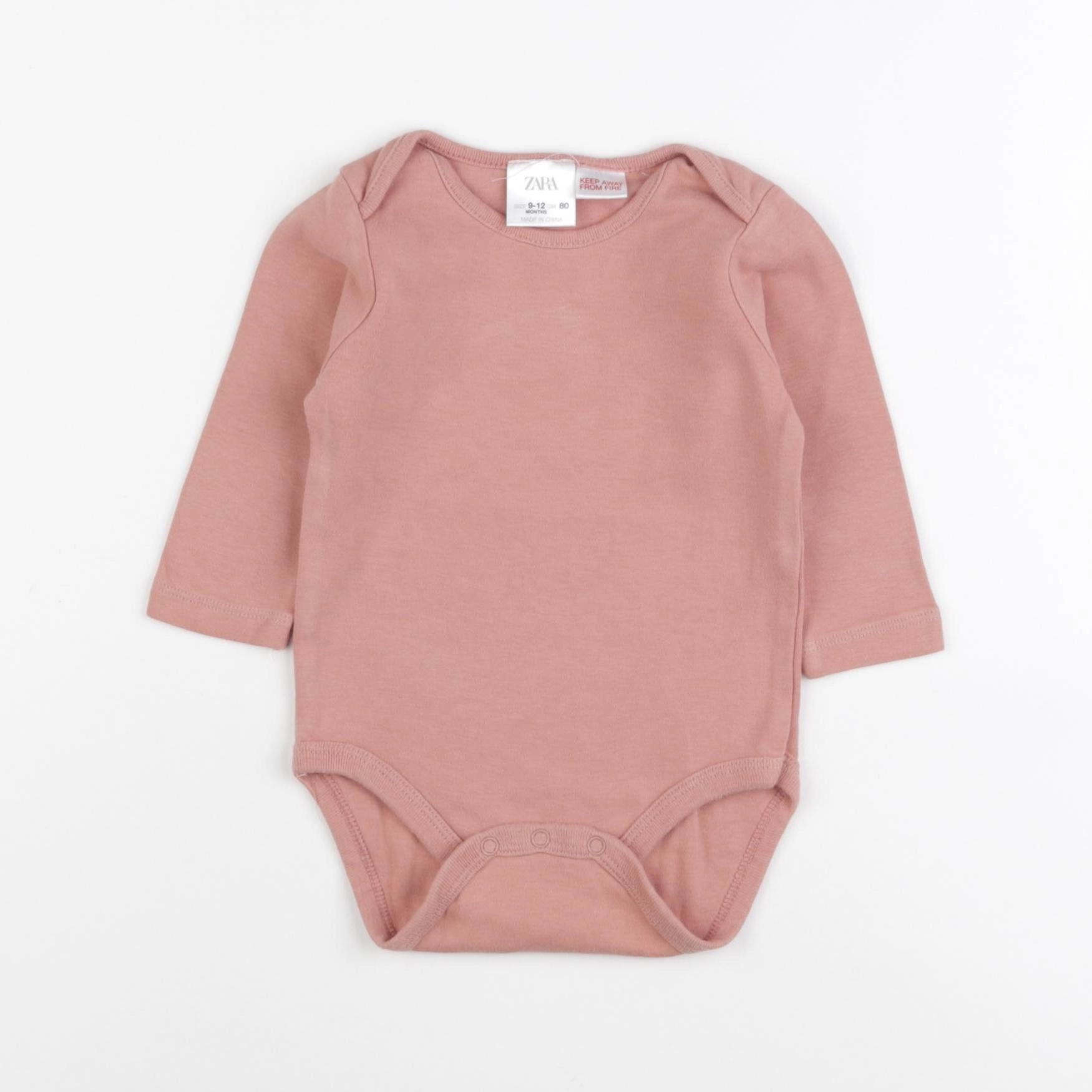 Zara - body rose - 9/12 mois