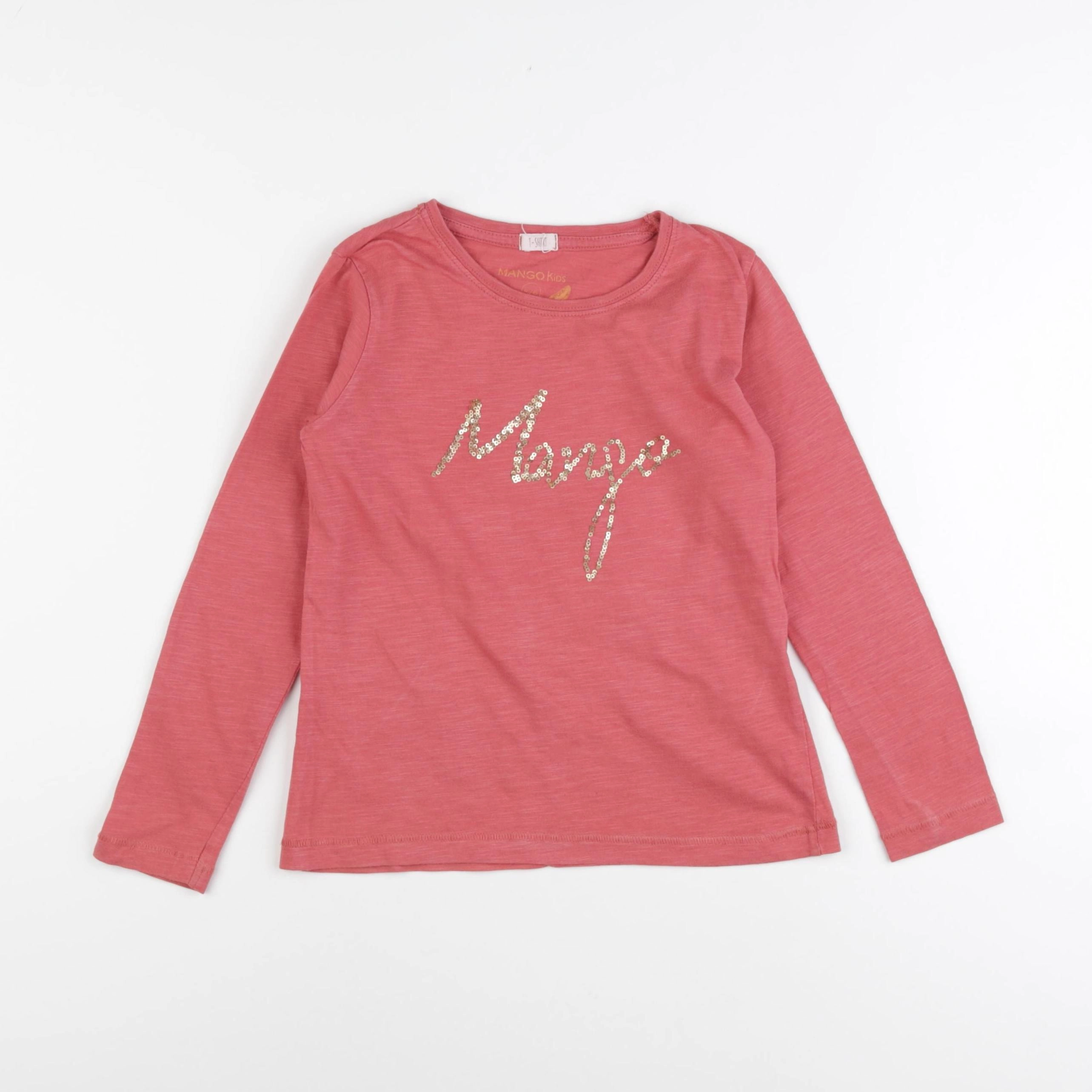 Mango - tee-shirt rose - 5/6 ans