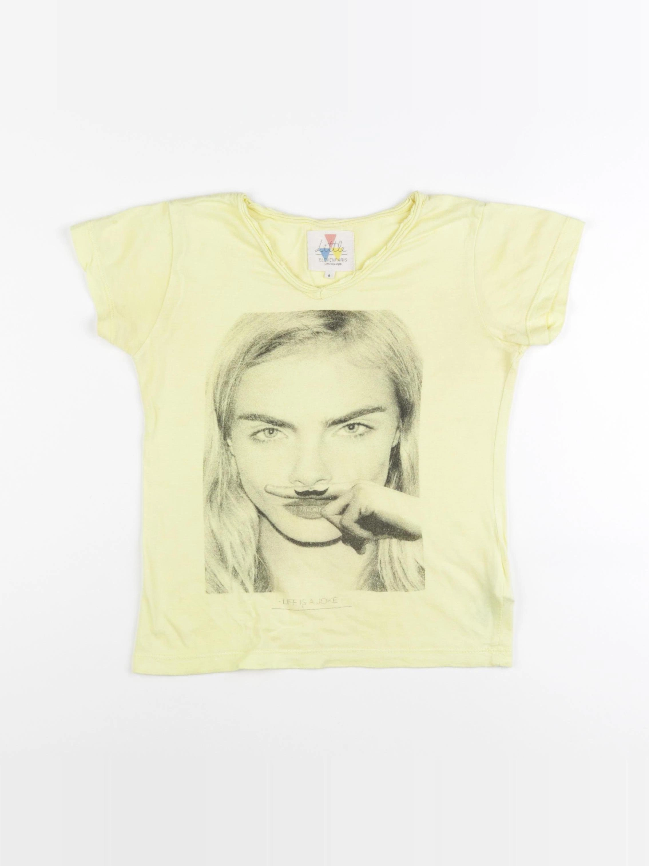 Little Eleven Paris - tee-shirt jaune - 8 ans