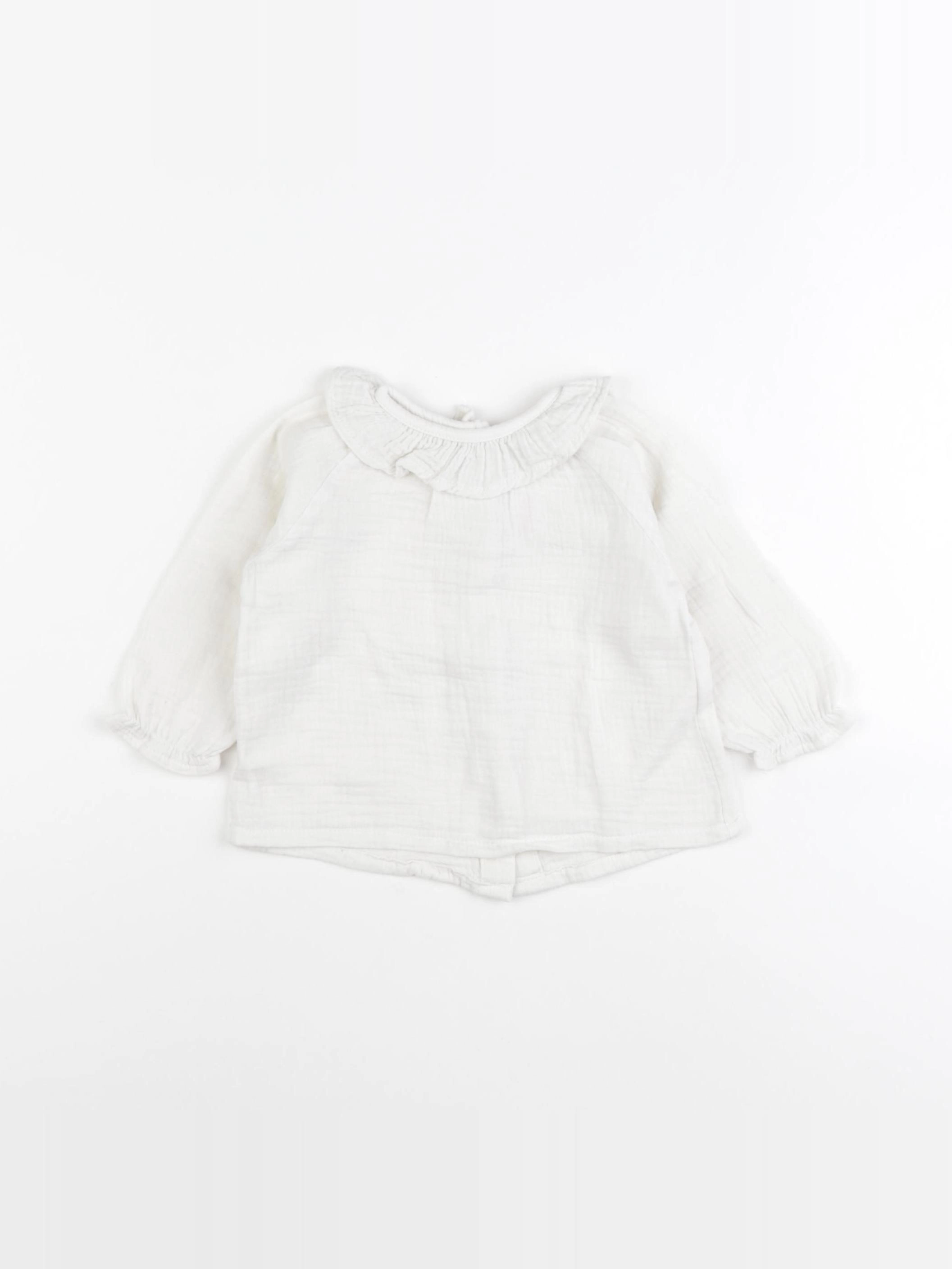 Zara - blouse blanc - 6/9 mois