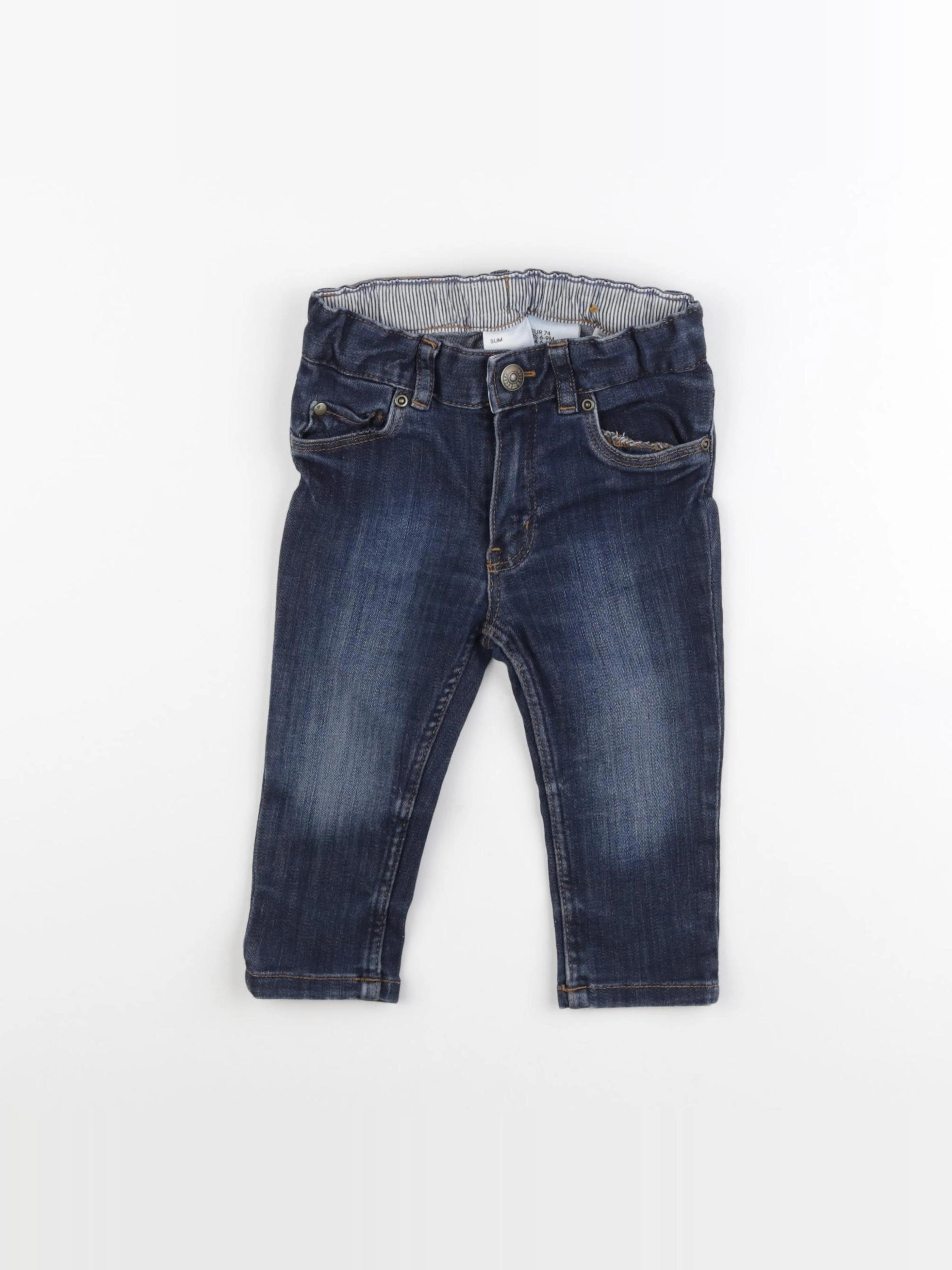 H&M - jean bleu - 6/9 mois