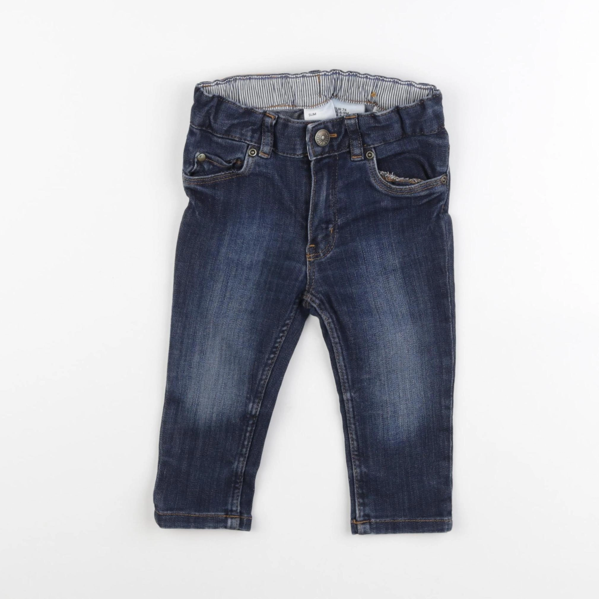H&M - jean bleu - 6/9 mois