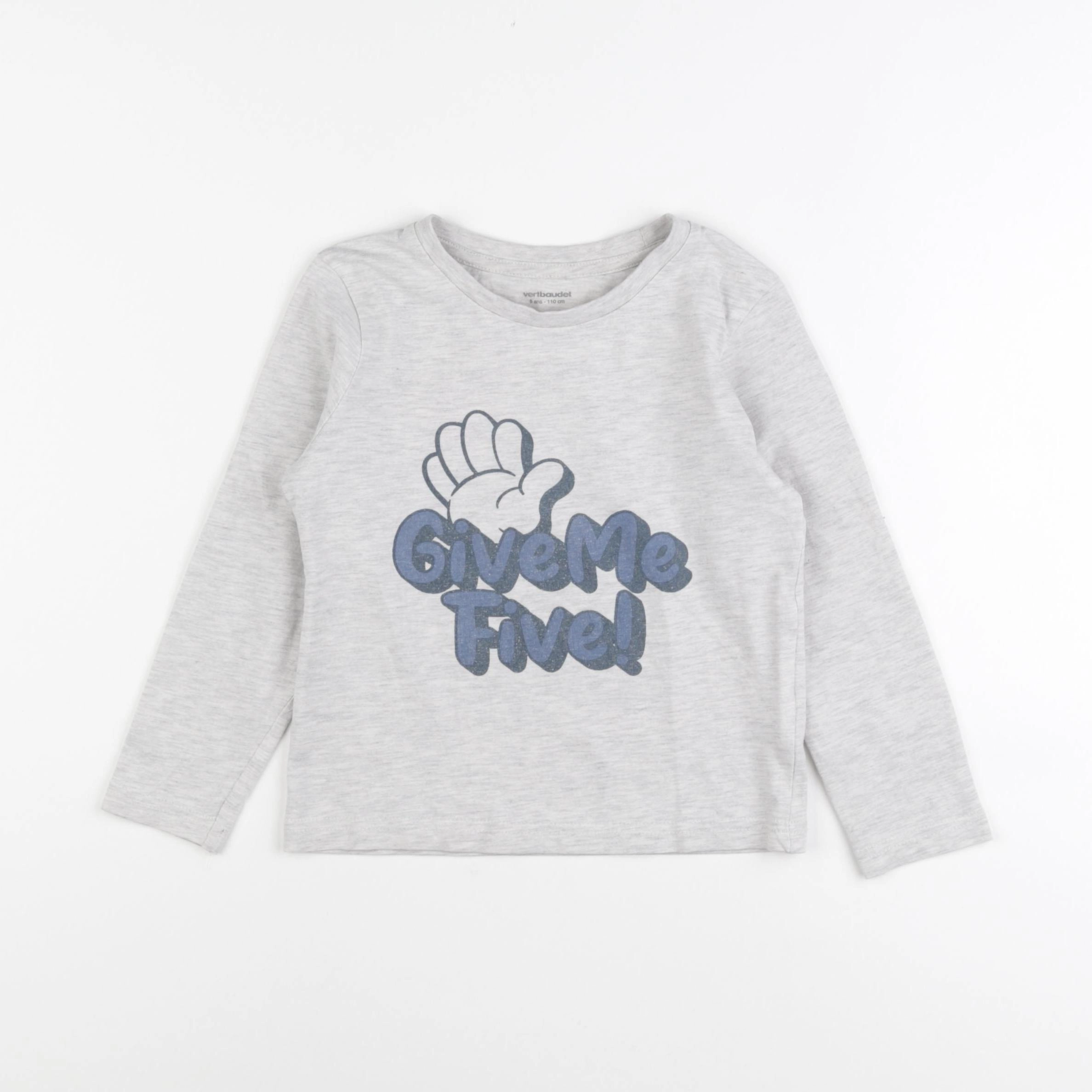 Vertbaudet - tee-shirt beige - 5 ans