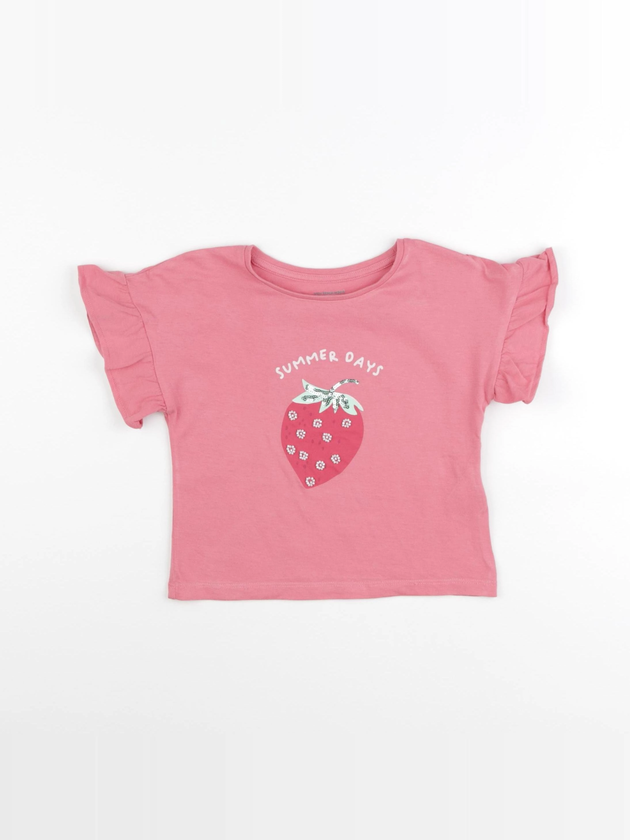 Vertbaudet - tee-shirt rose - 3 ans