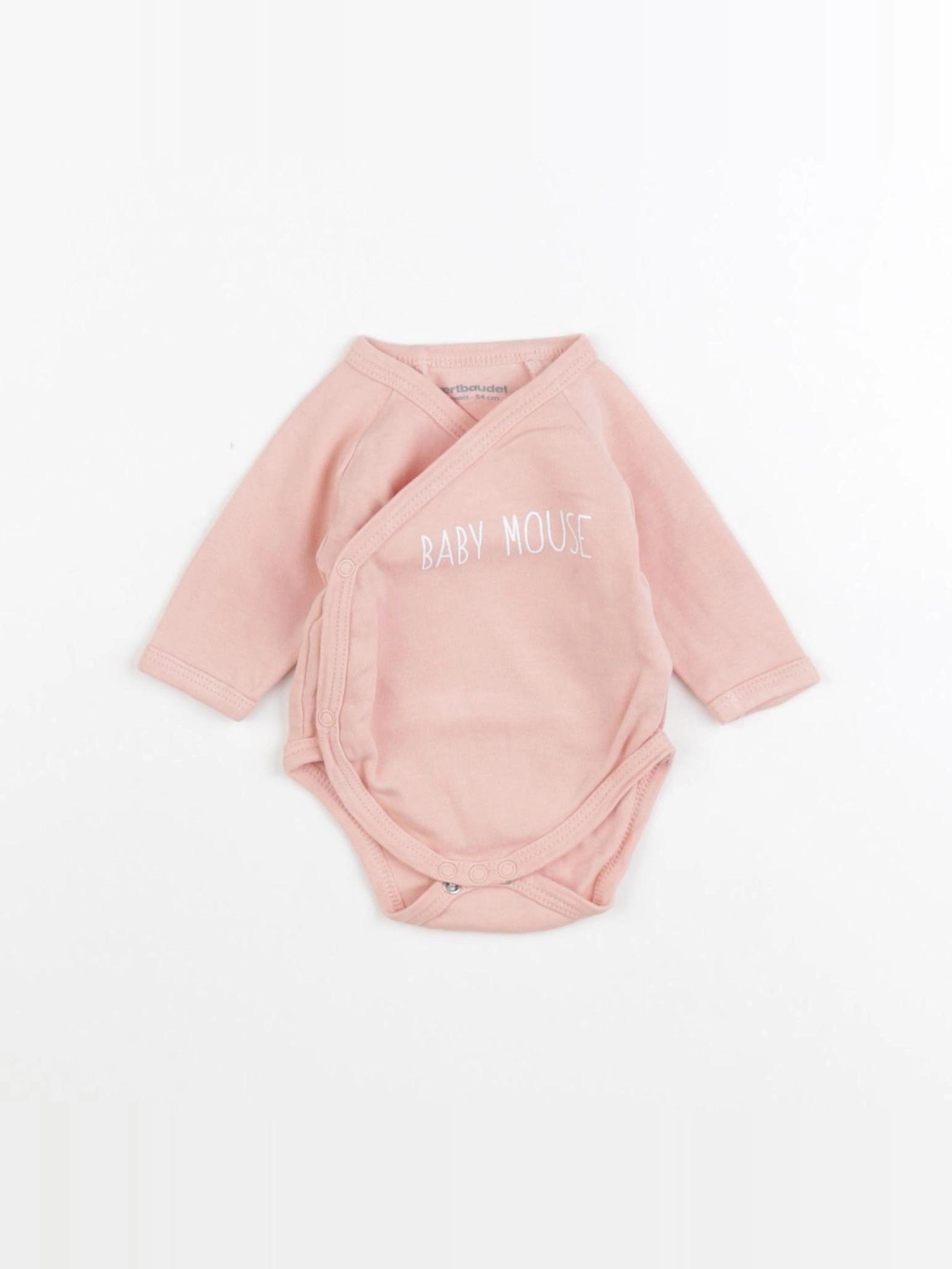 Vertbaudet - body rose - 1 mois