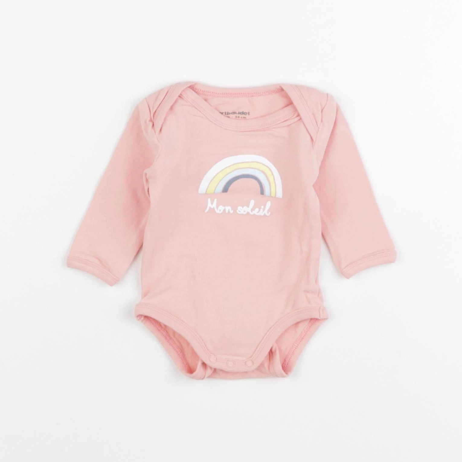 Vertbaudet - body rose - 1 mois