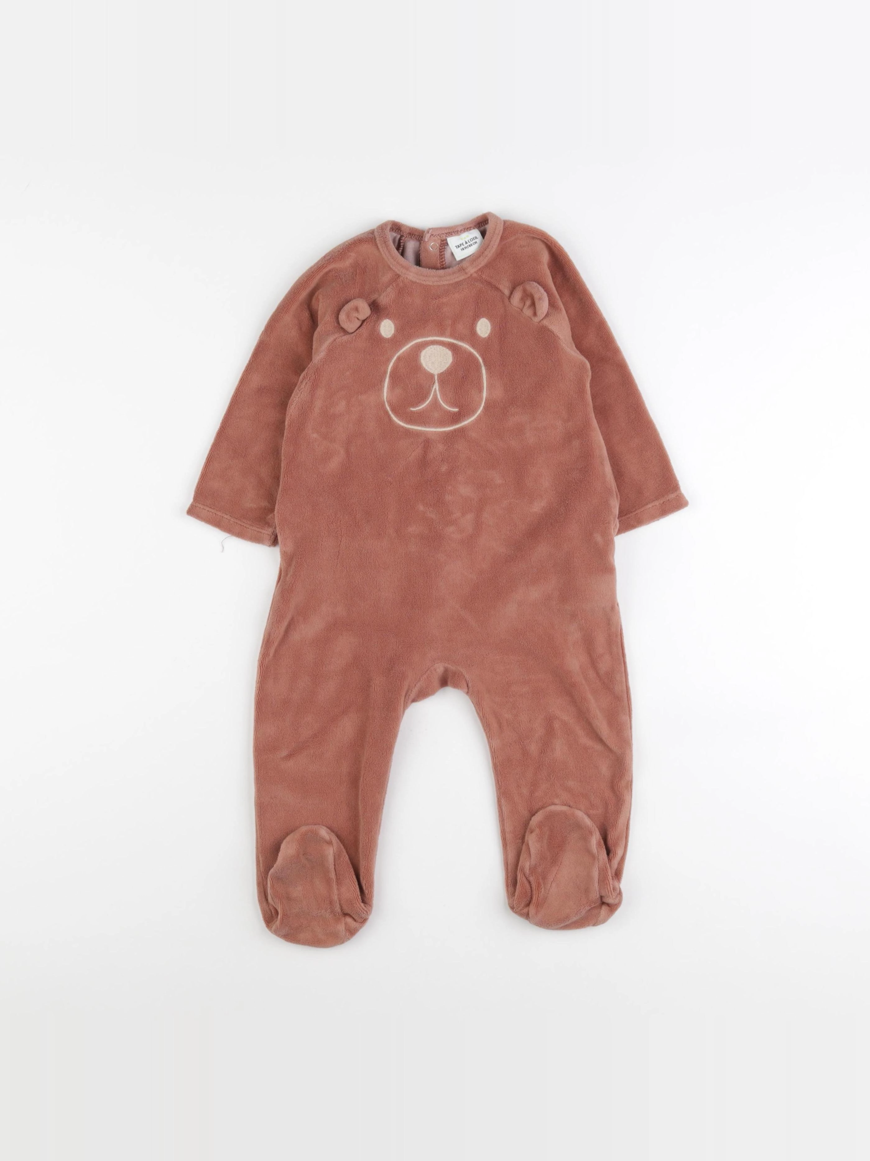 Tape à l'oeil - pyjama velours marron - 18 mois