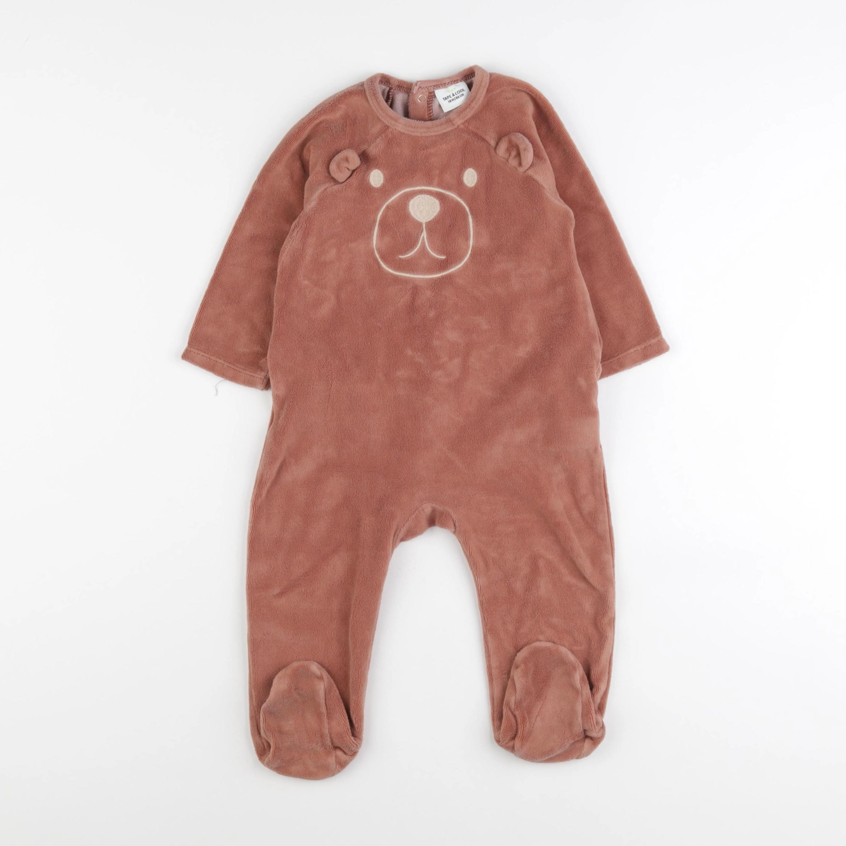 Tape à l'oeil - pyjama velours marron - 18 mois