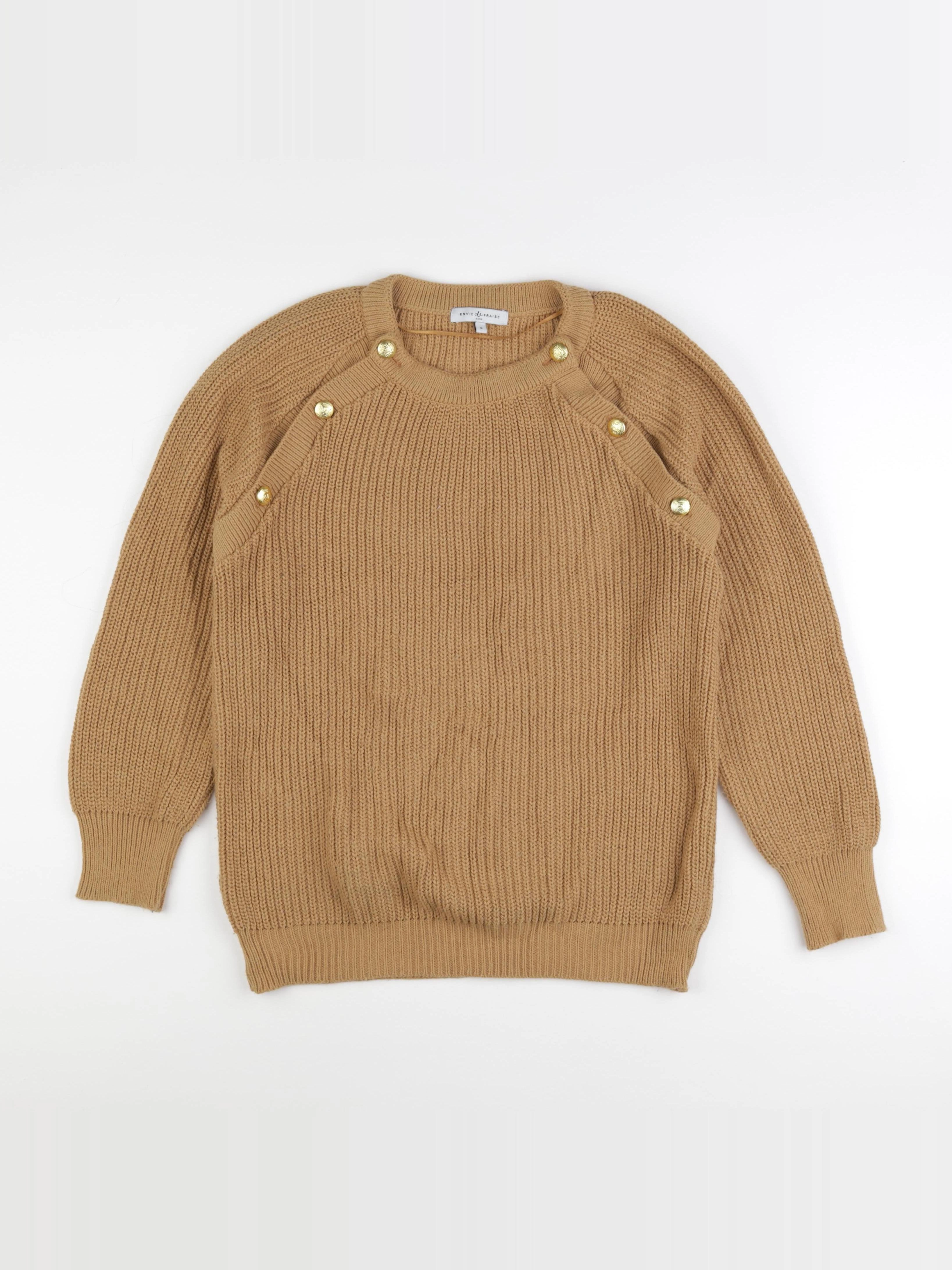 Envie de fraise - pull grossesse marron - s