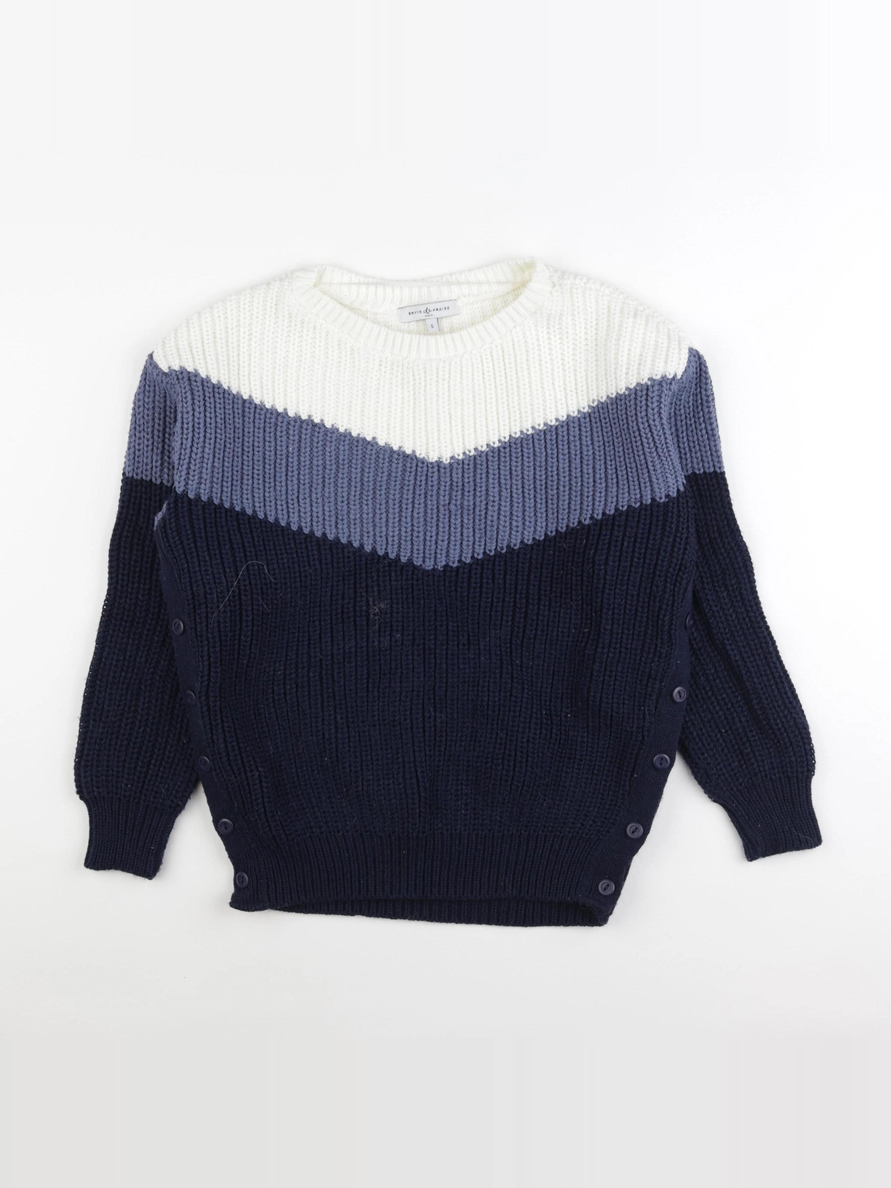 Envie de fraise - pull grossesse bleu - s
