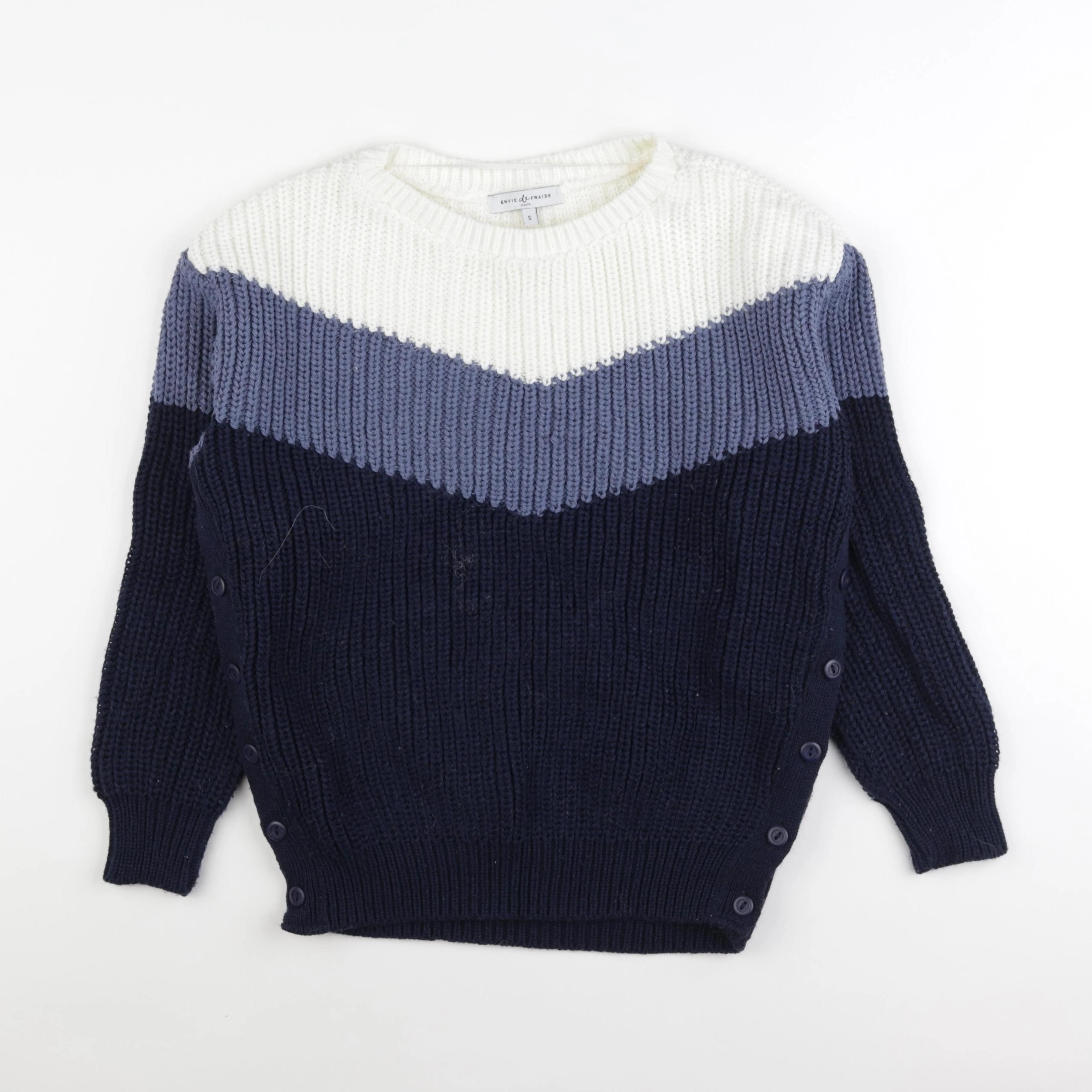 Envie de fraise - pull grossesse bleu - s