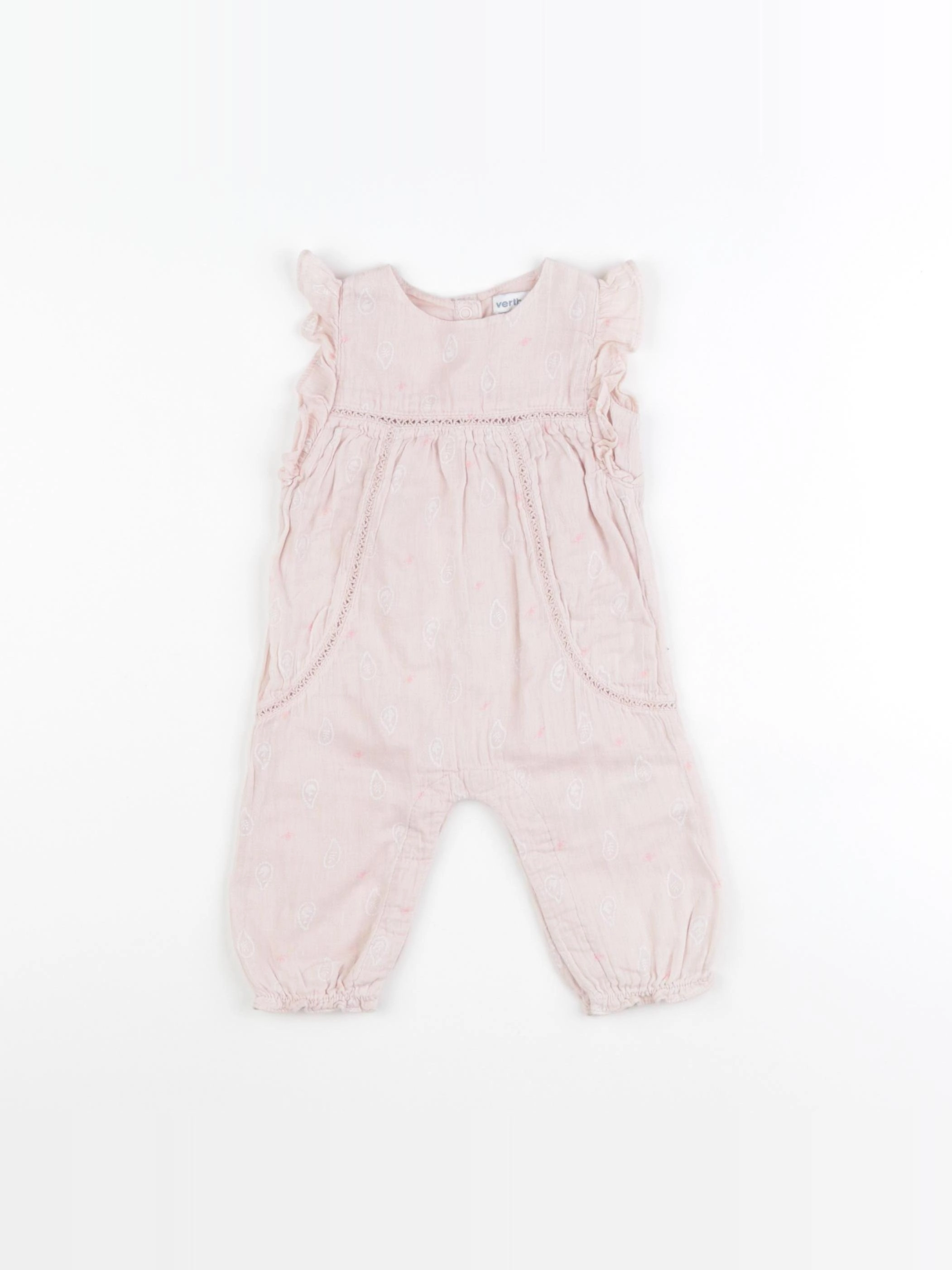 Vertbaudet - combinaison rose - 3 mois