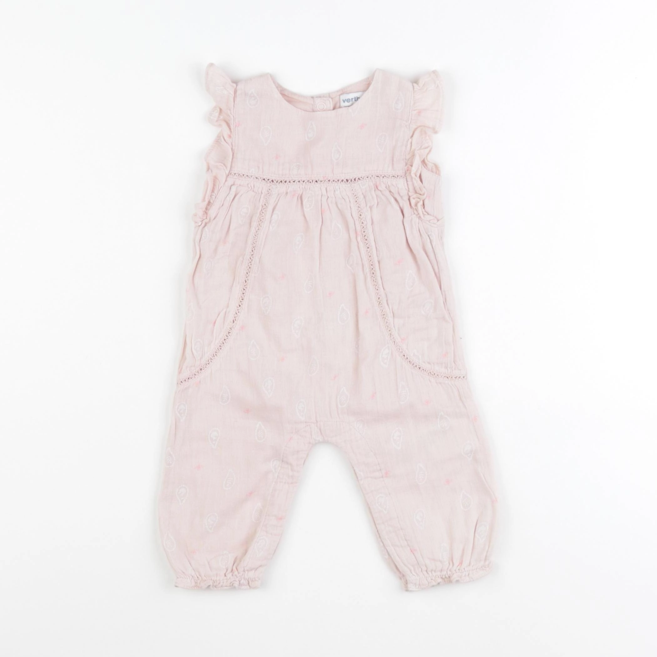 Vertbaudet - combinaison rose - 3 mois