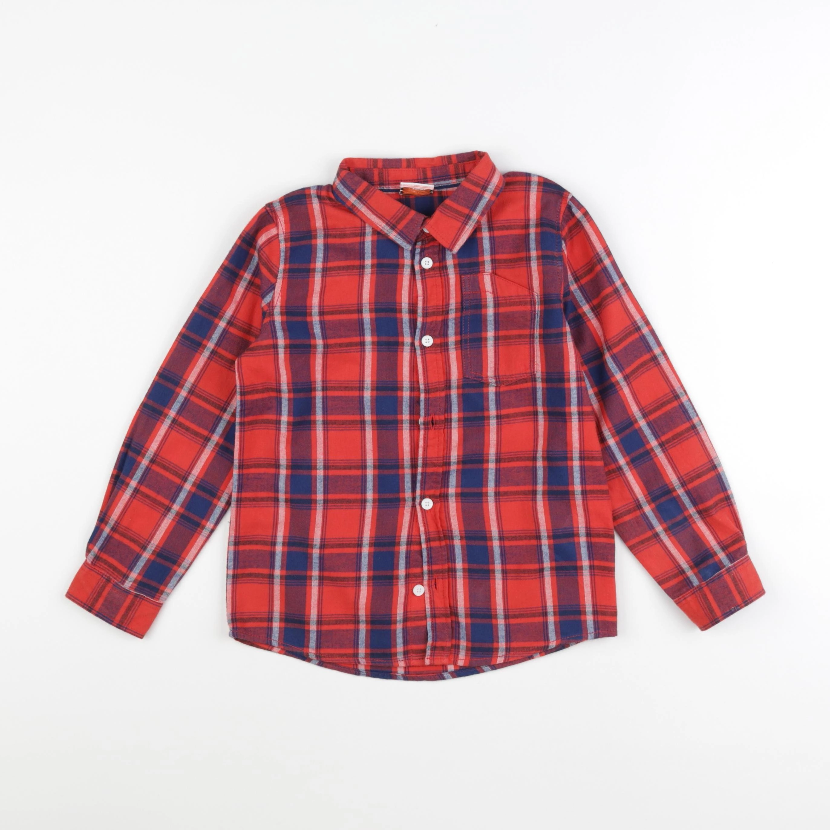 Tape à l'oeil - chemise bleu, rouge - 5 ans