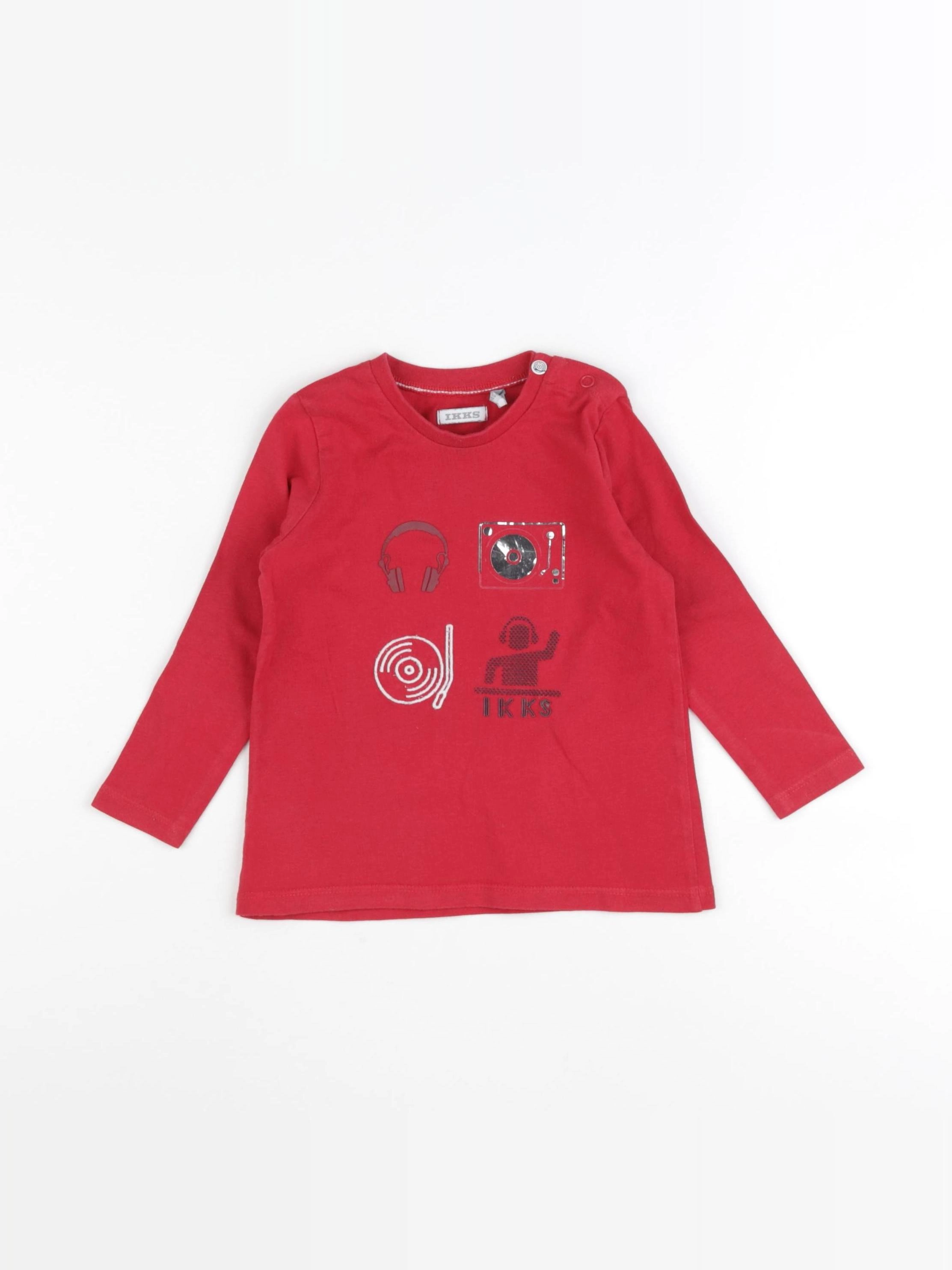 IKKS - tee-shirt rouge - 18 mois