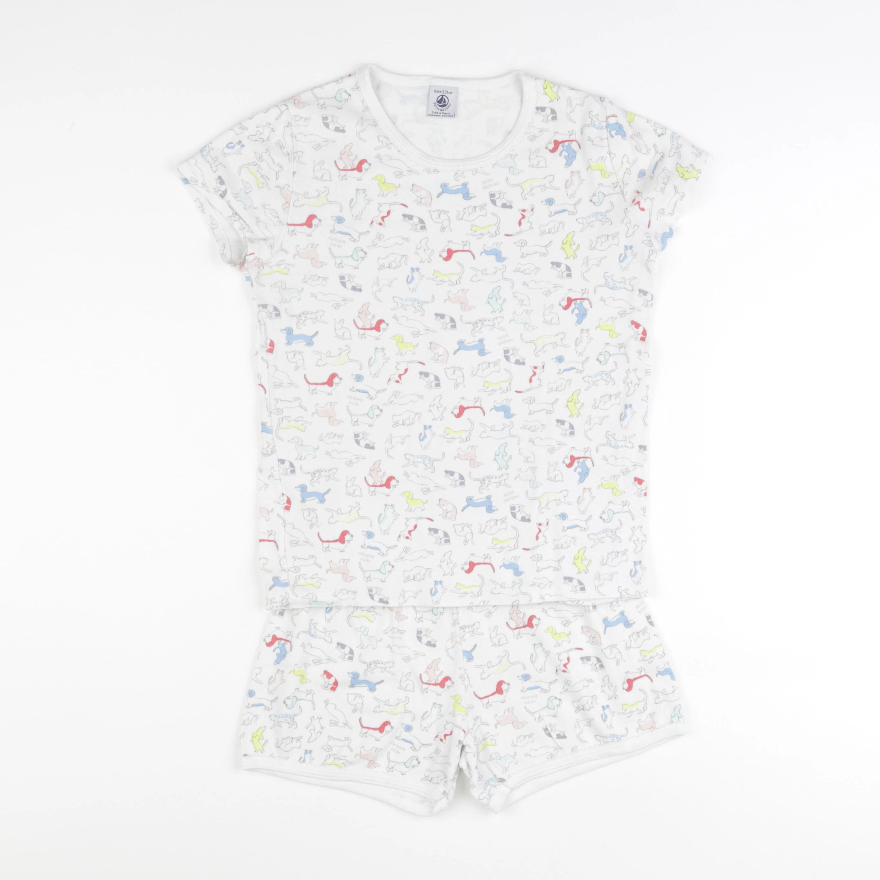 Petit Bateau - pyjama coton multicolore - 8 ans