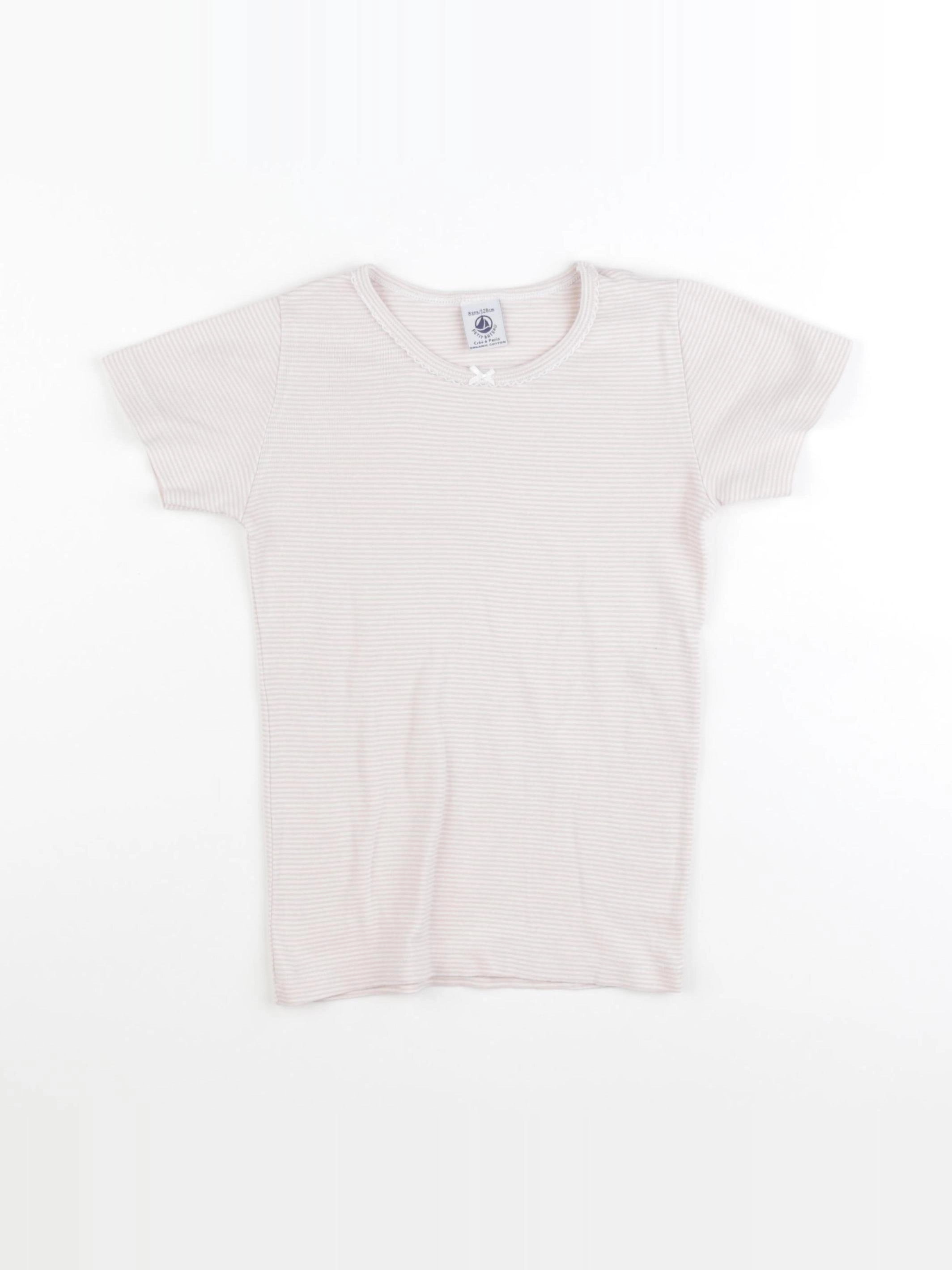 Petit Bateau - maillot de corps rose - 8 ans