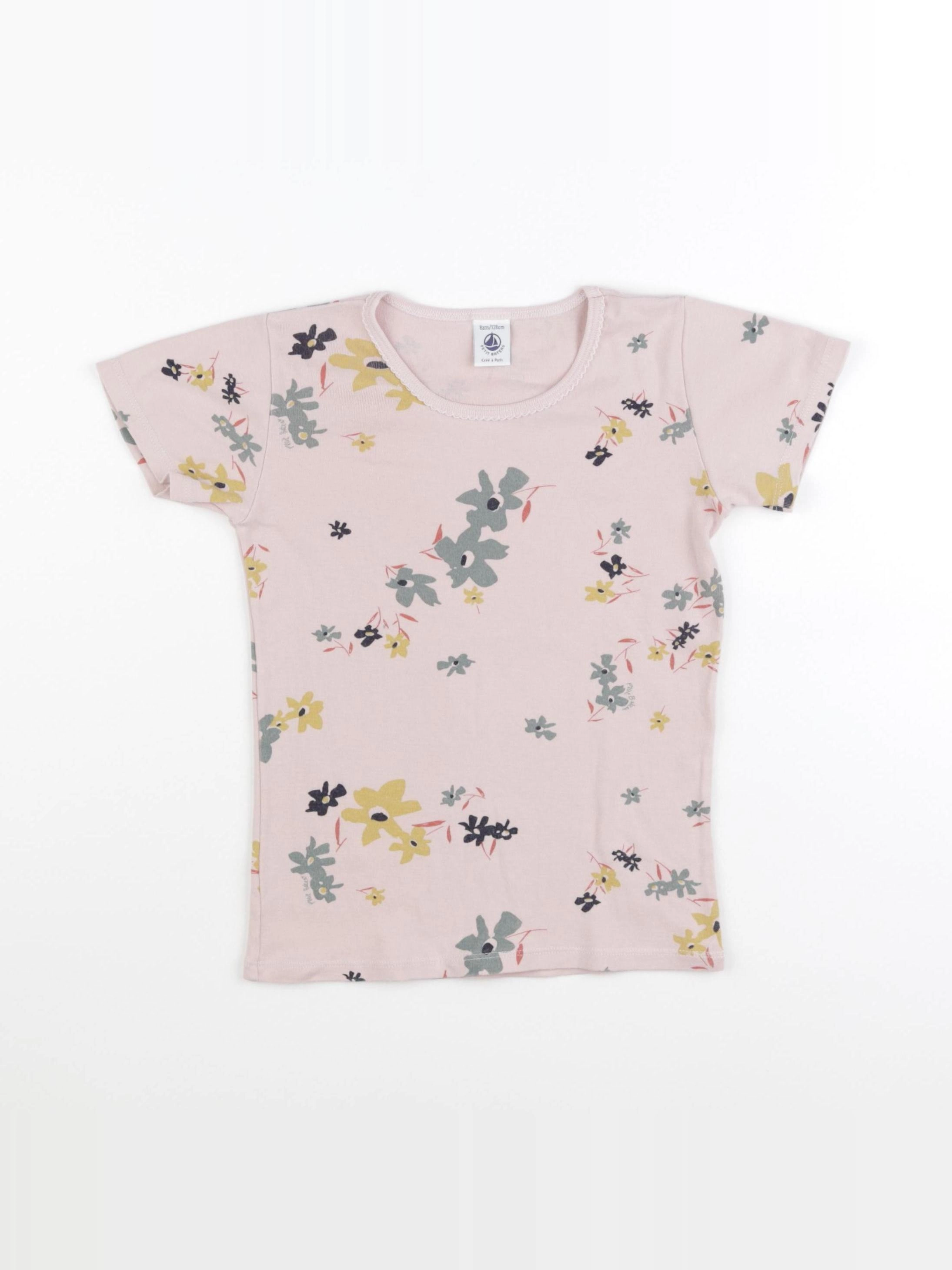Petit Bateau - maillot de corps rose - 8 ans
