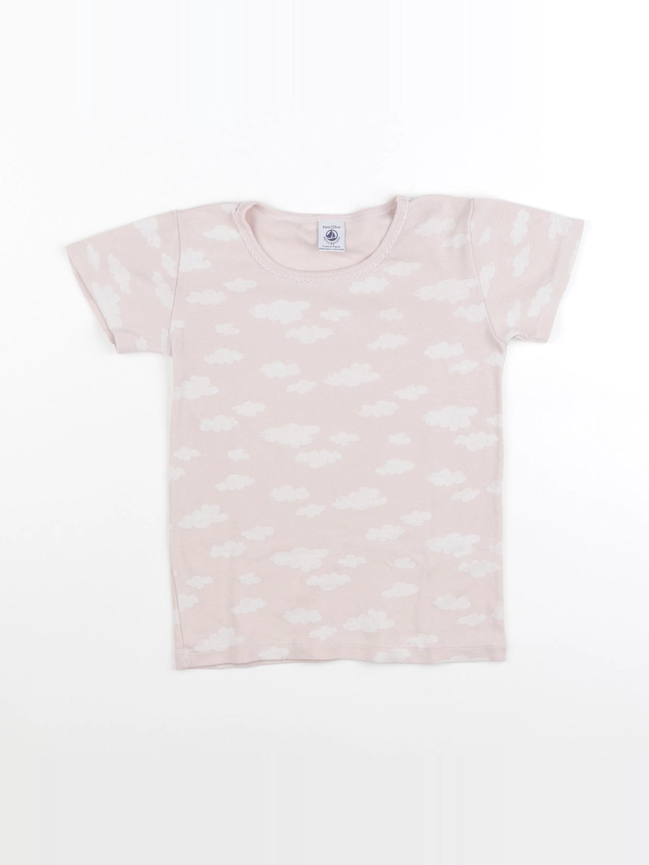 Petit Bateau - maillot de corps rose - 8 ans