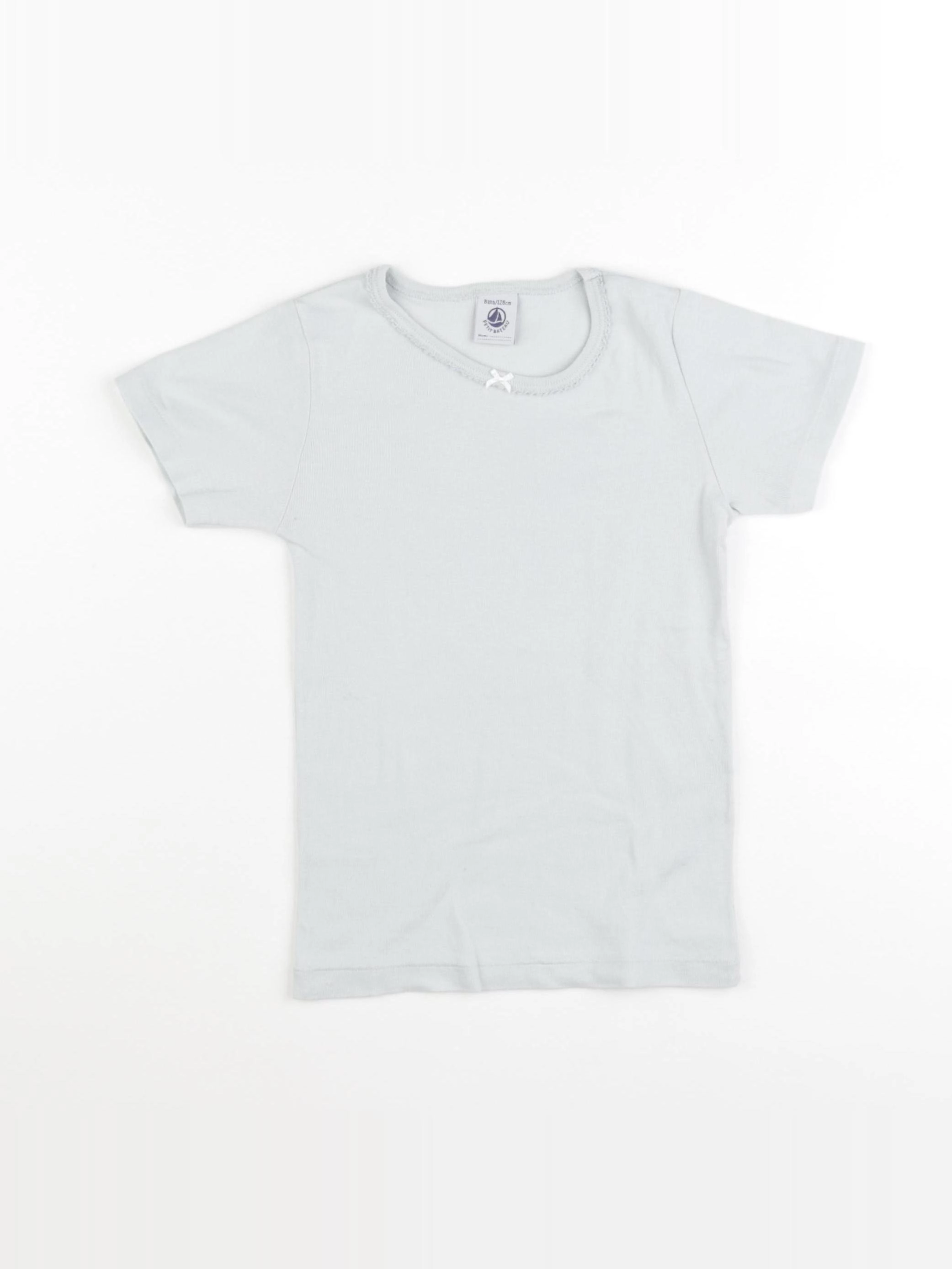 Petit Bateau - maillot de corps bleu - 8 ans