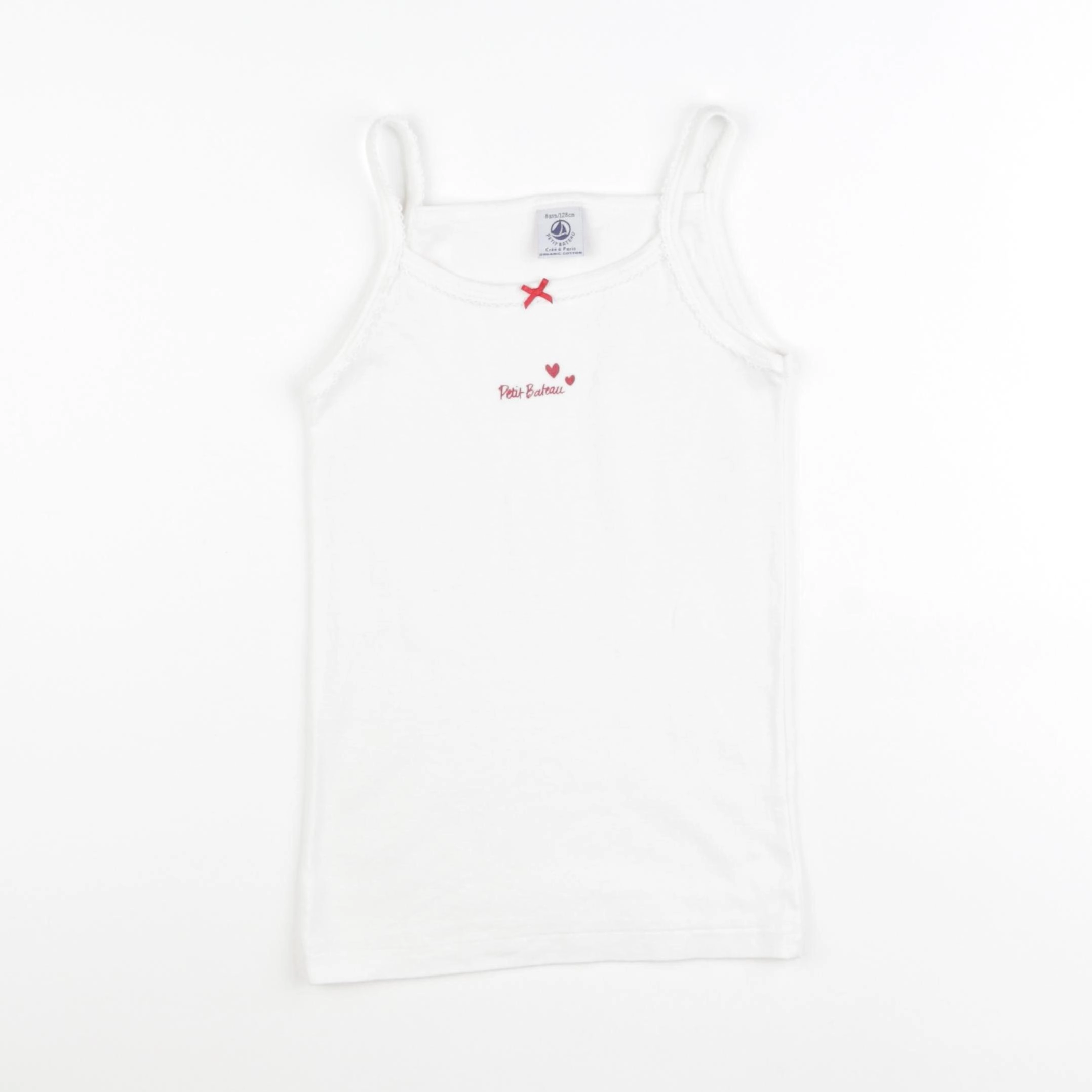 Petit Bateau - maillot de corps blanc - 8 ans