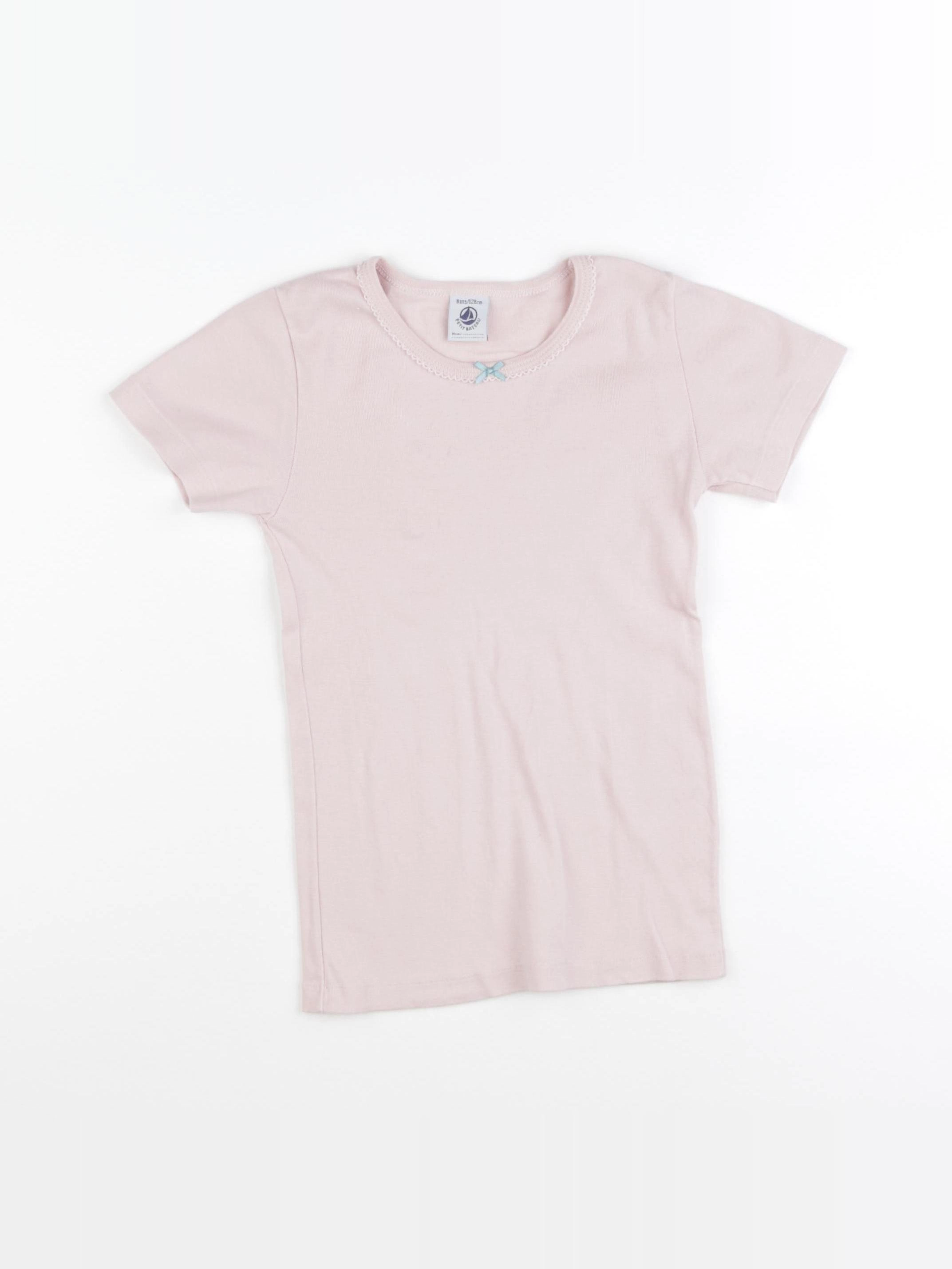 Petit Bateau - maillot de corps rose - 8 ans