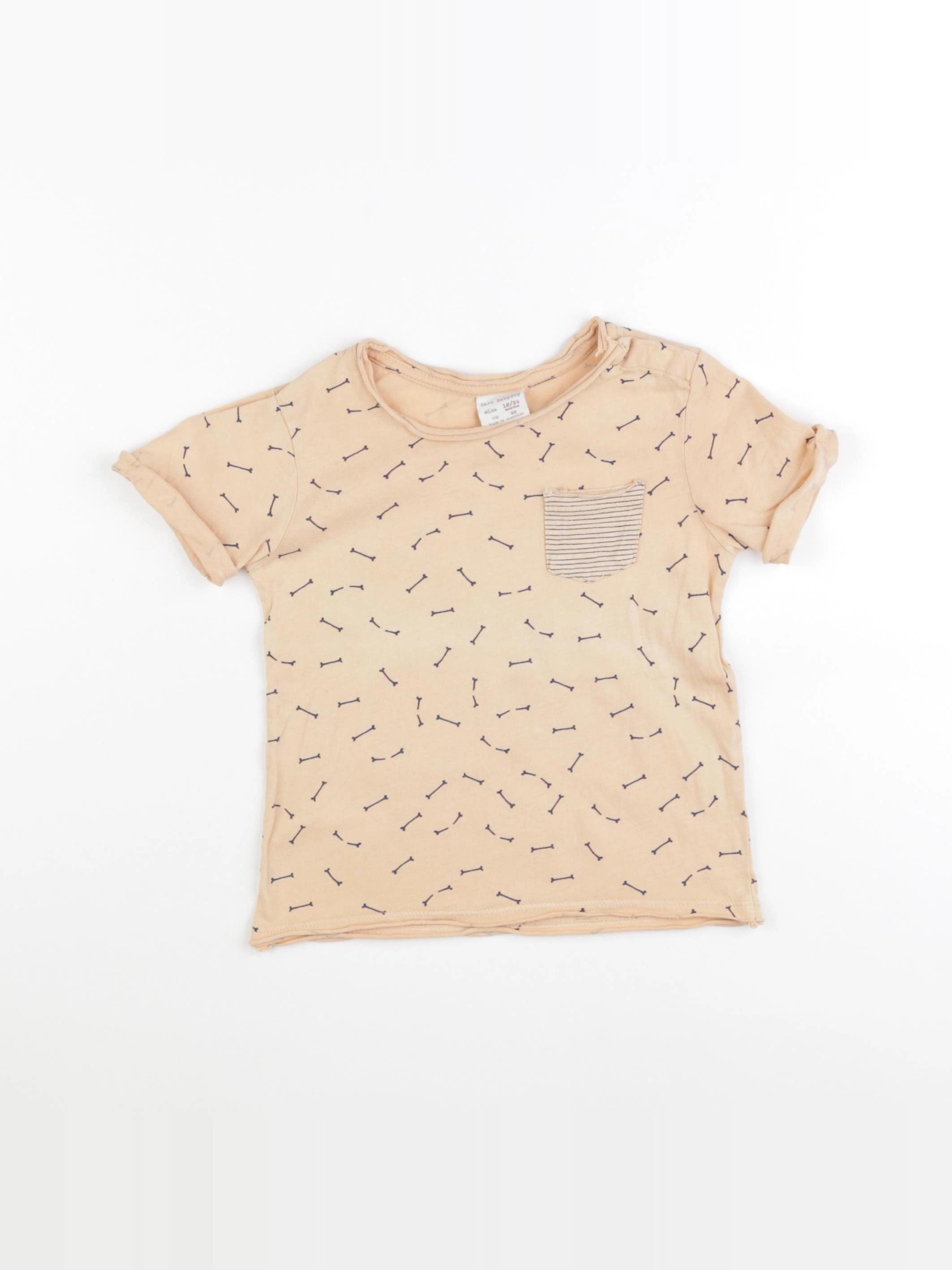 Zara - tee-shirt orange - 18/24 mois
