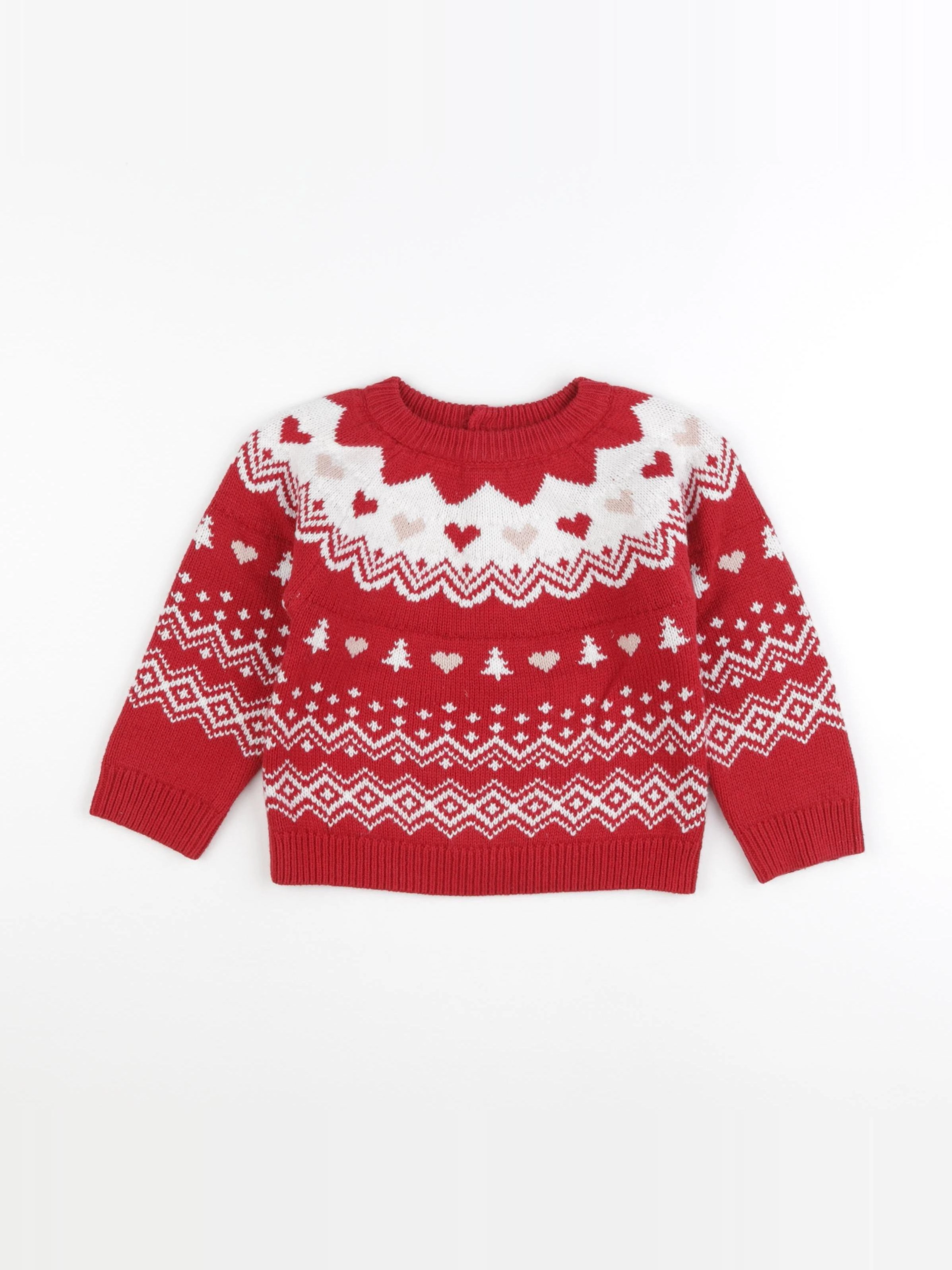 Vertbaudet - pull rouge - 2 ans