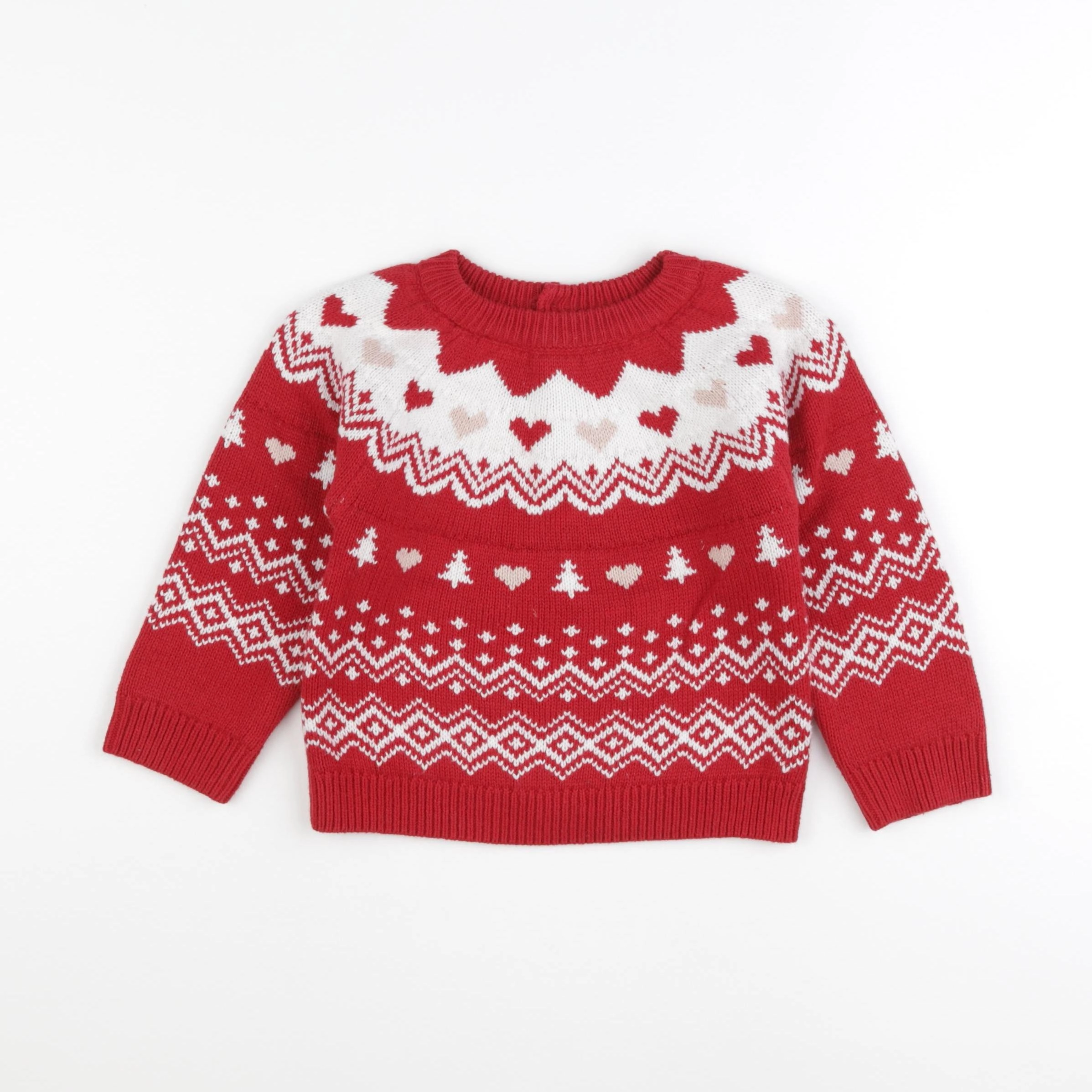 Vertbaudet - pull rouge - 2 ans