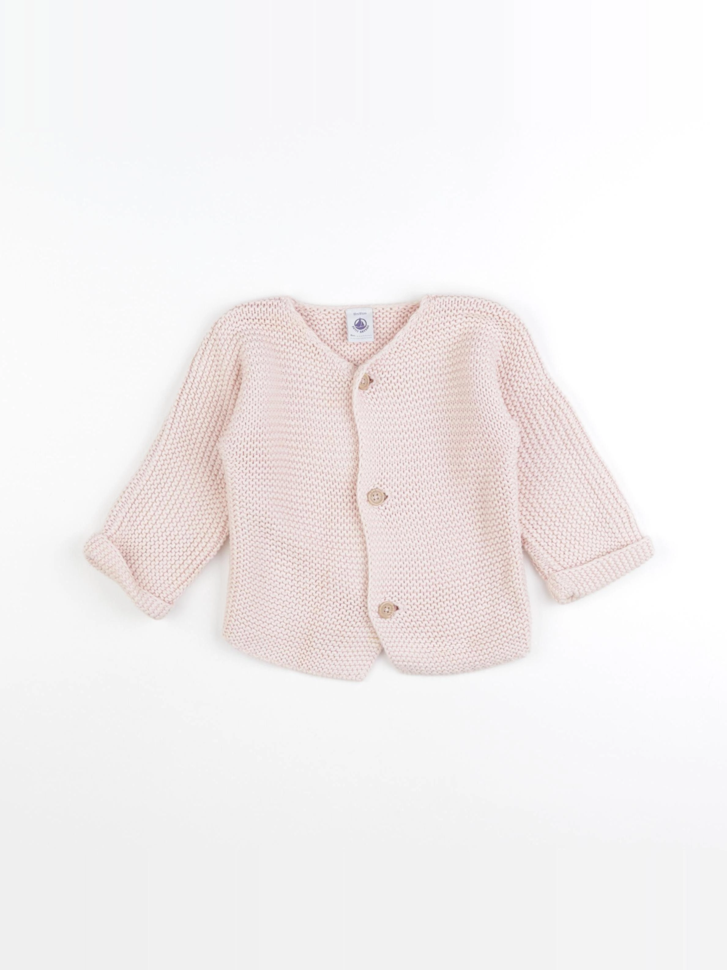 Petit Bateau - gilet rose - 18 mois