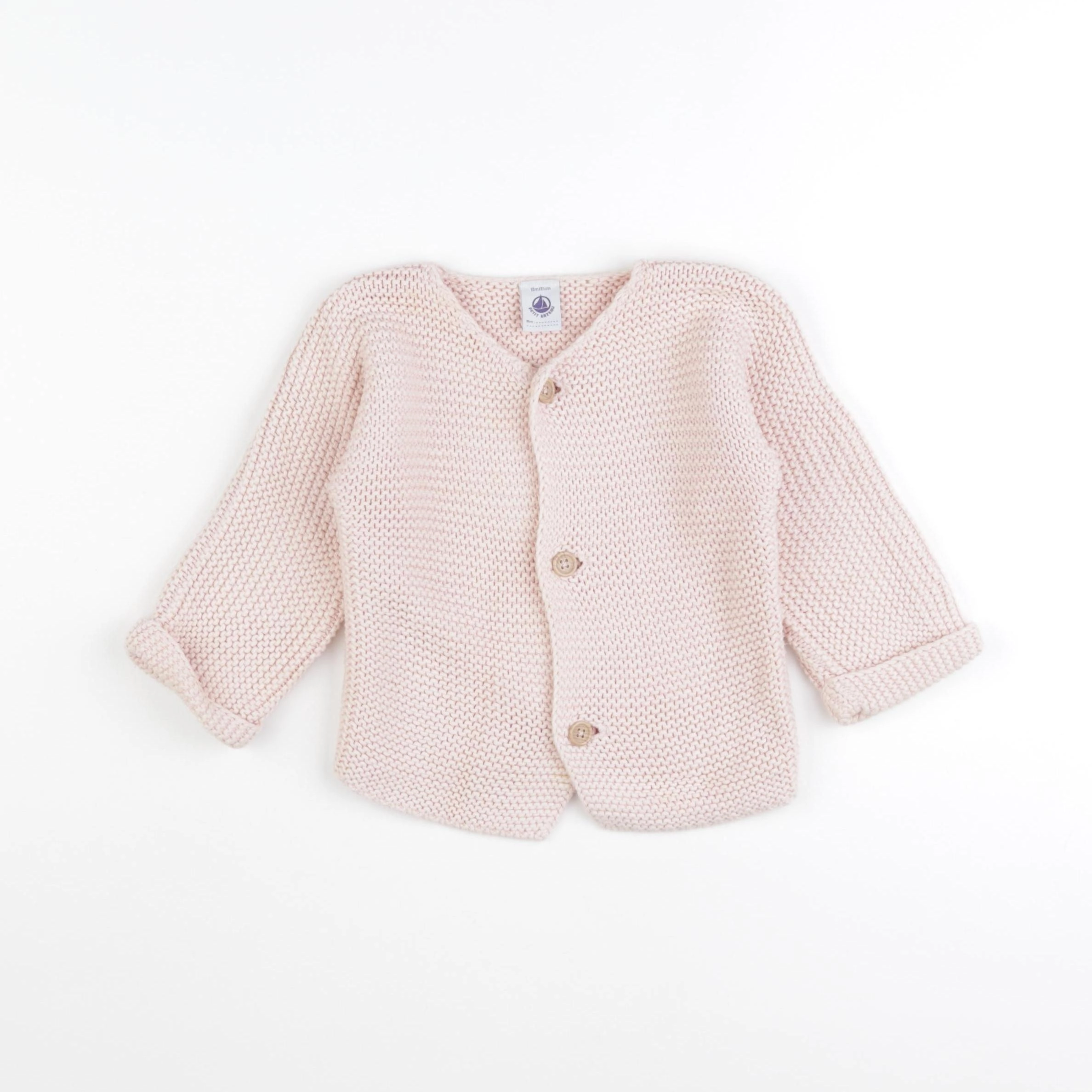 Petit Bateau - gilet rose - 18 mois