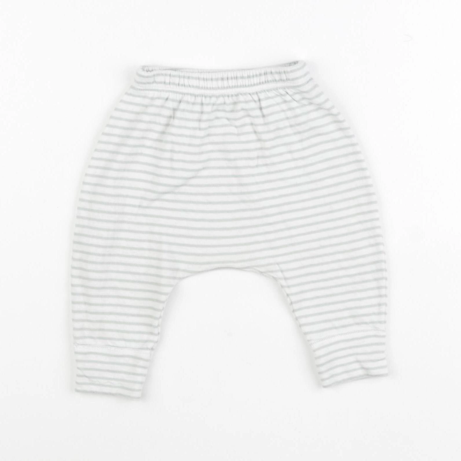 Petit Bateau - sarouel blanc, vert - 3 mois