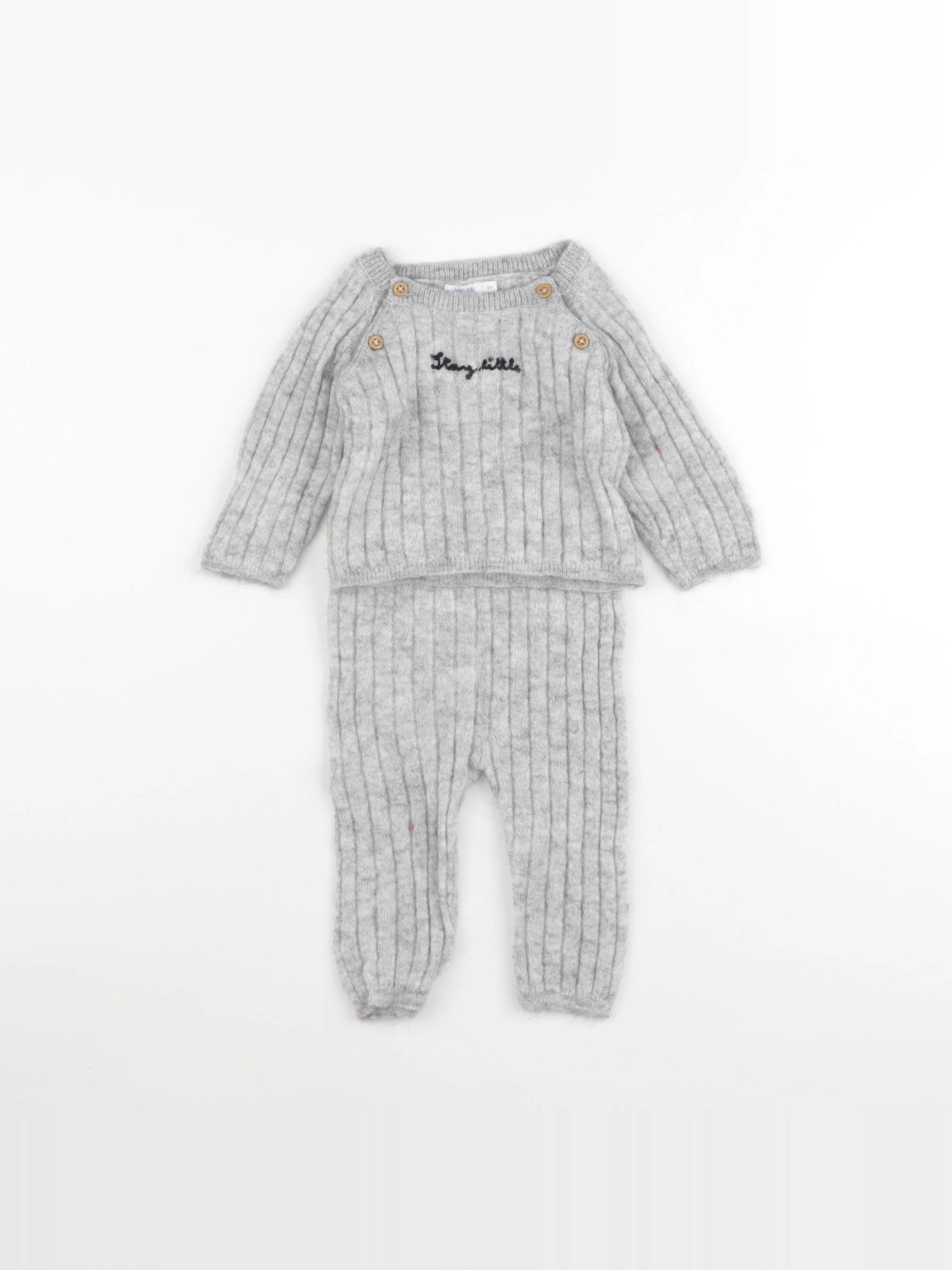 Boutchou - ensemble gris - 6 mois