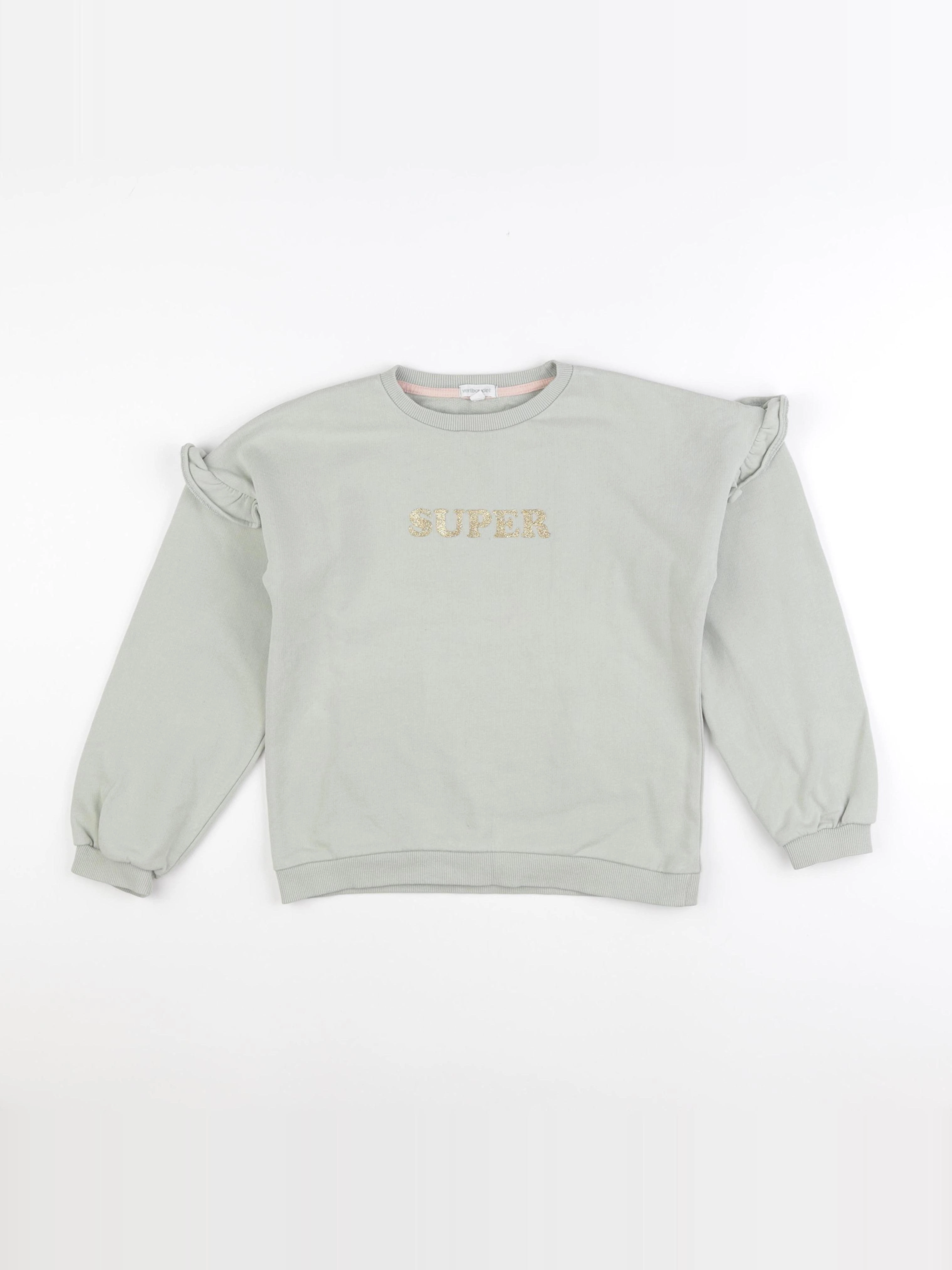 Vertbaudet - sweat vert - 10 ans