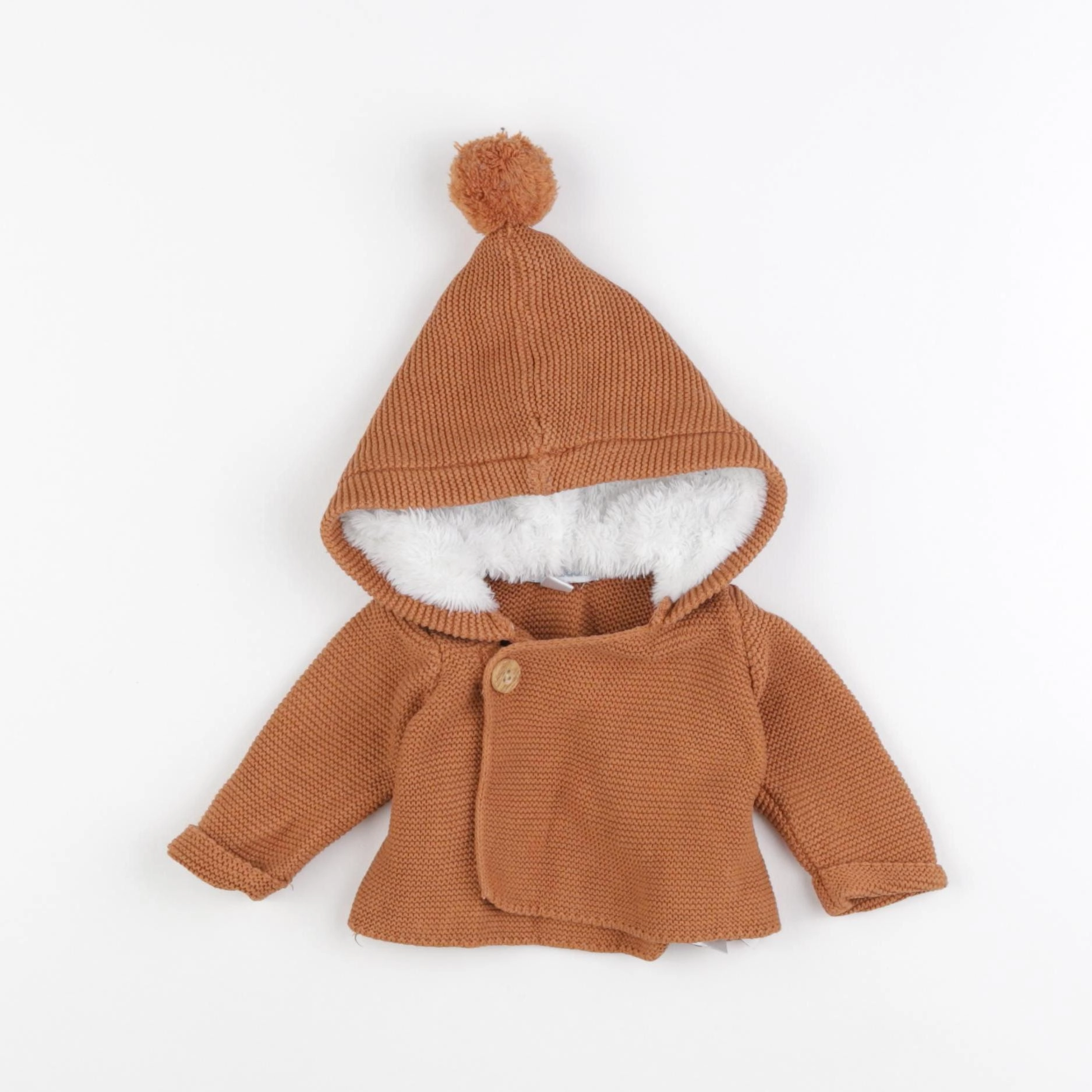 Vertbaudet - veste orange - 0 mois