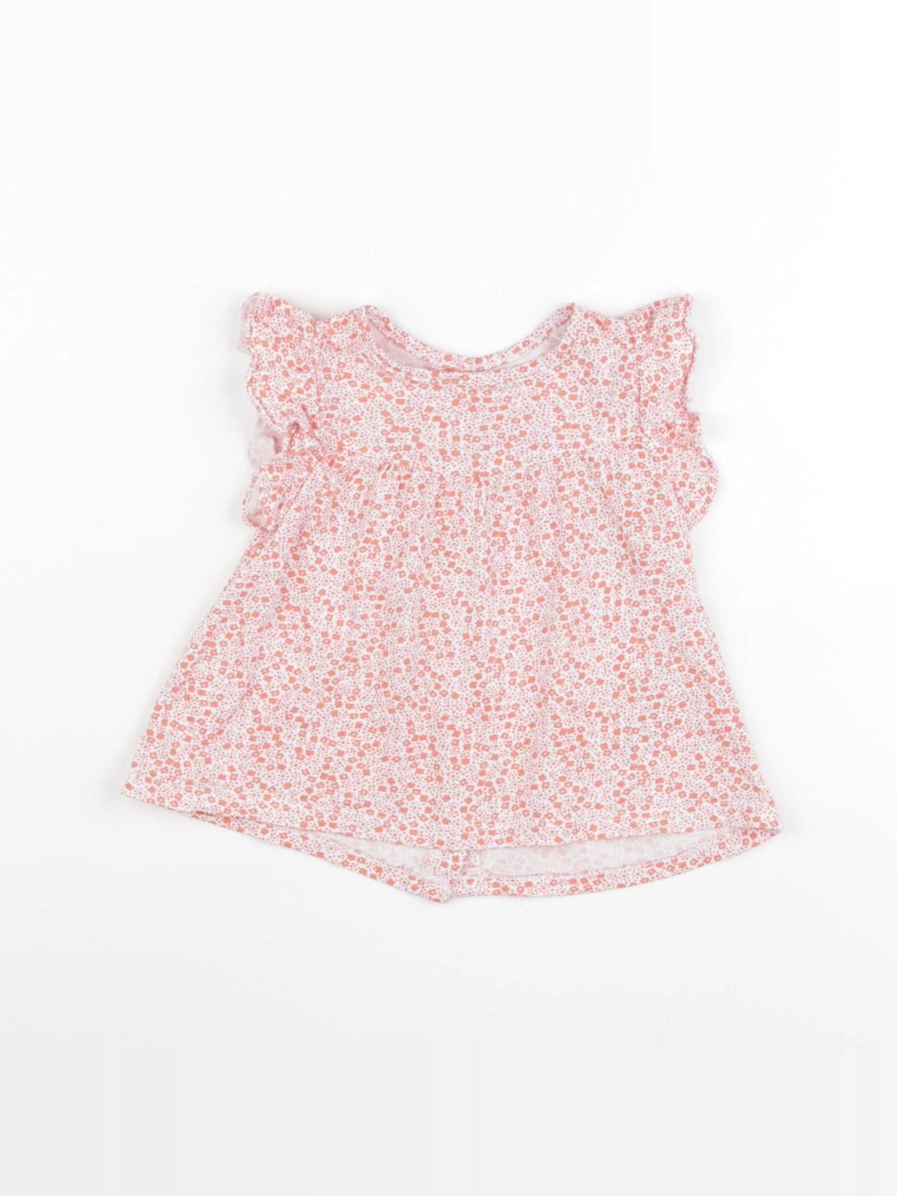 Vertbaudet - tee-shirt rose, blanc - 18 mois