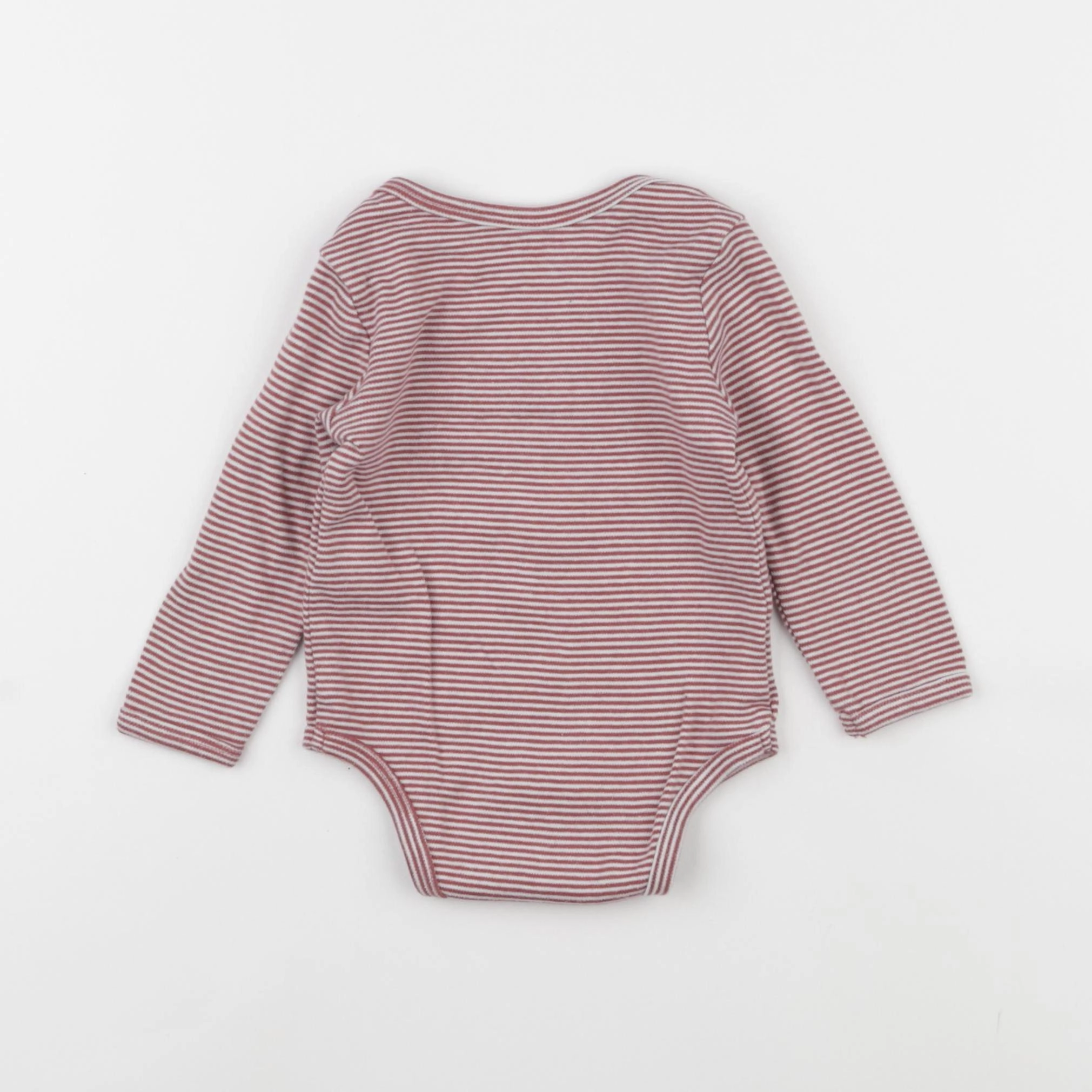 Vertbaudet - body rouge, blanc - 12 mois