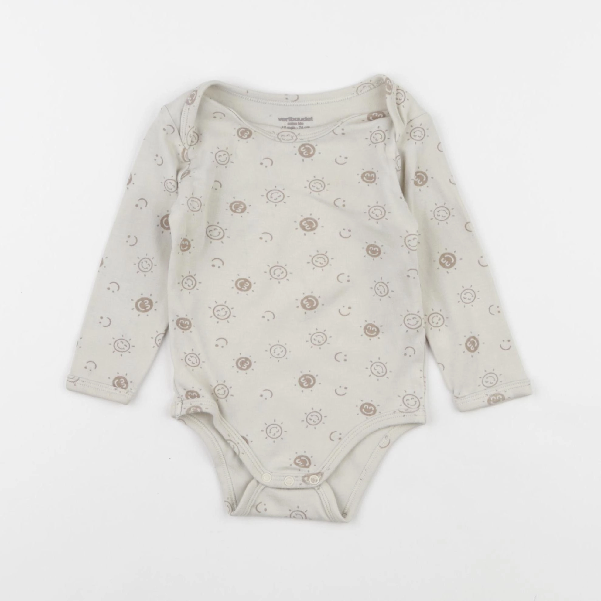 Vertbaudet - body beige - 12 mois