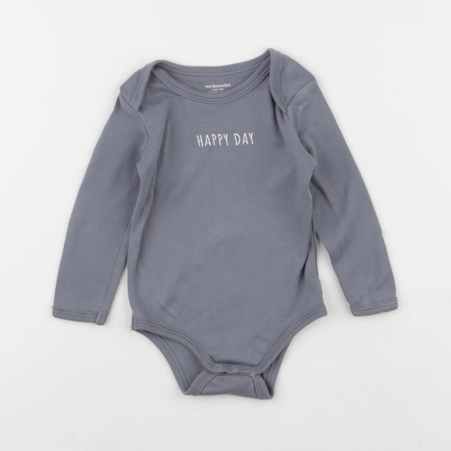 Vertbaudet - body bleu - 12 mois