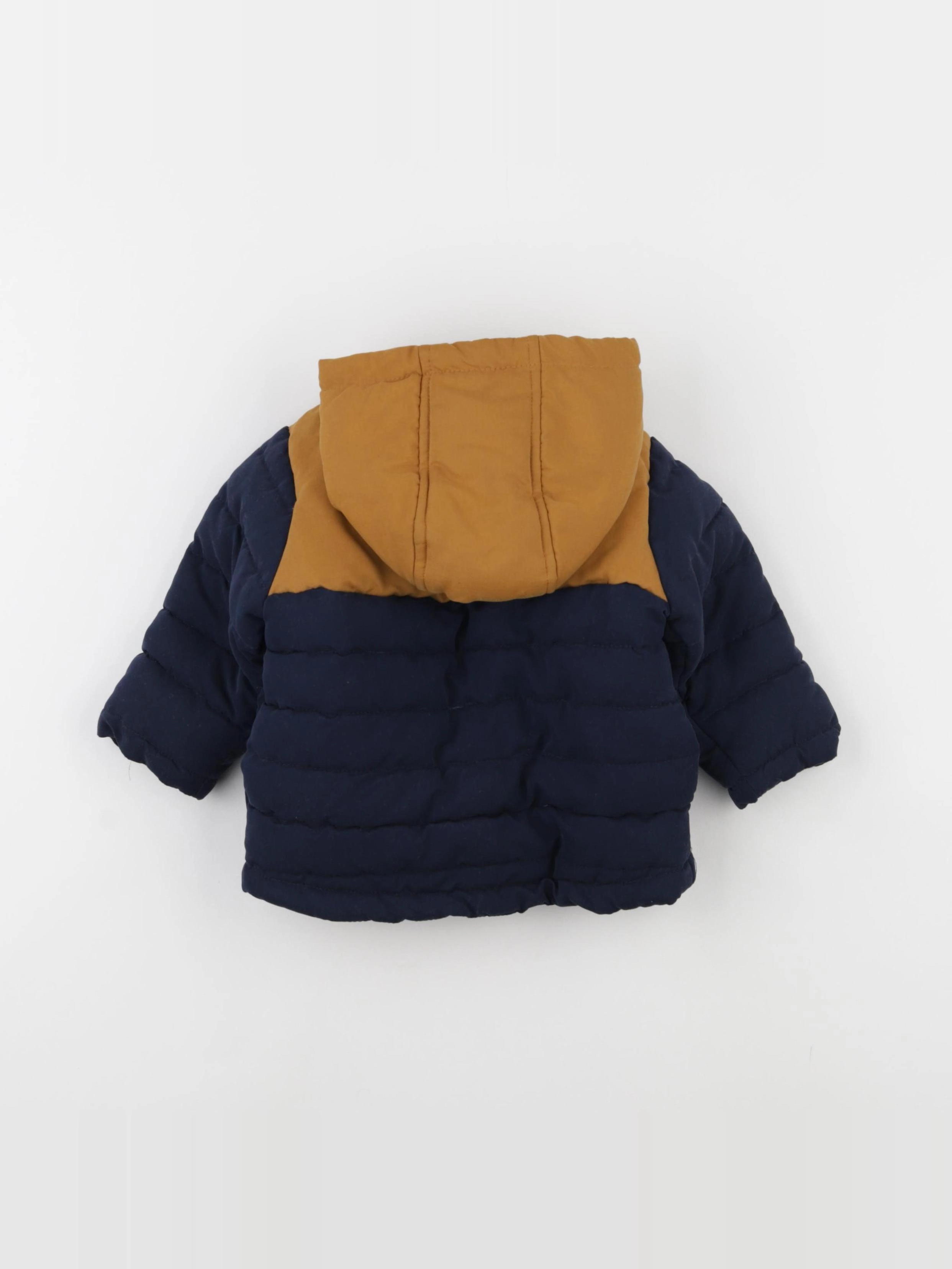 Vertbaudet - doudoune bleu, marron - 9 mois