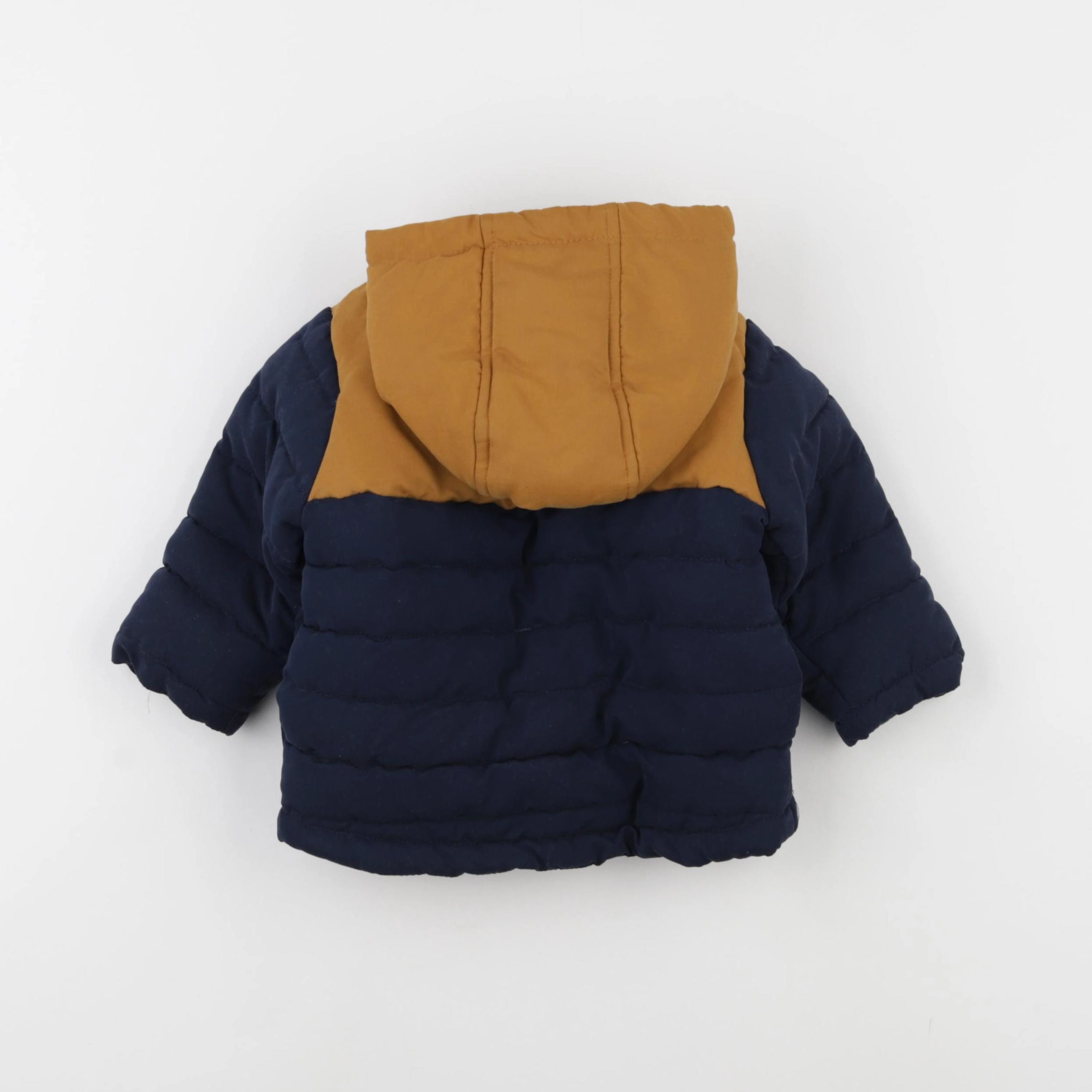 Vertbaudet - doudoune bleu, marron - 9 mois