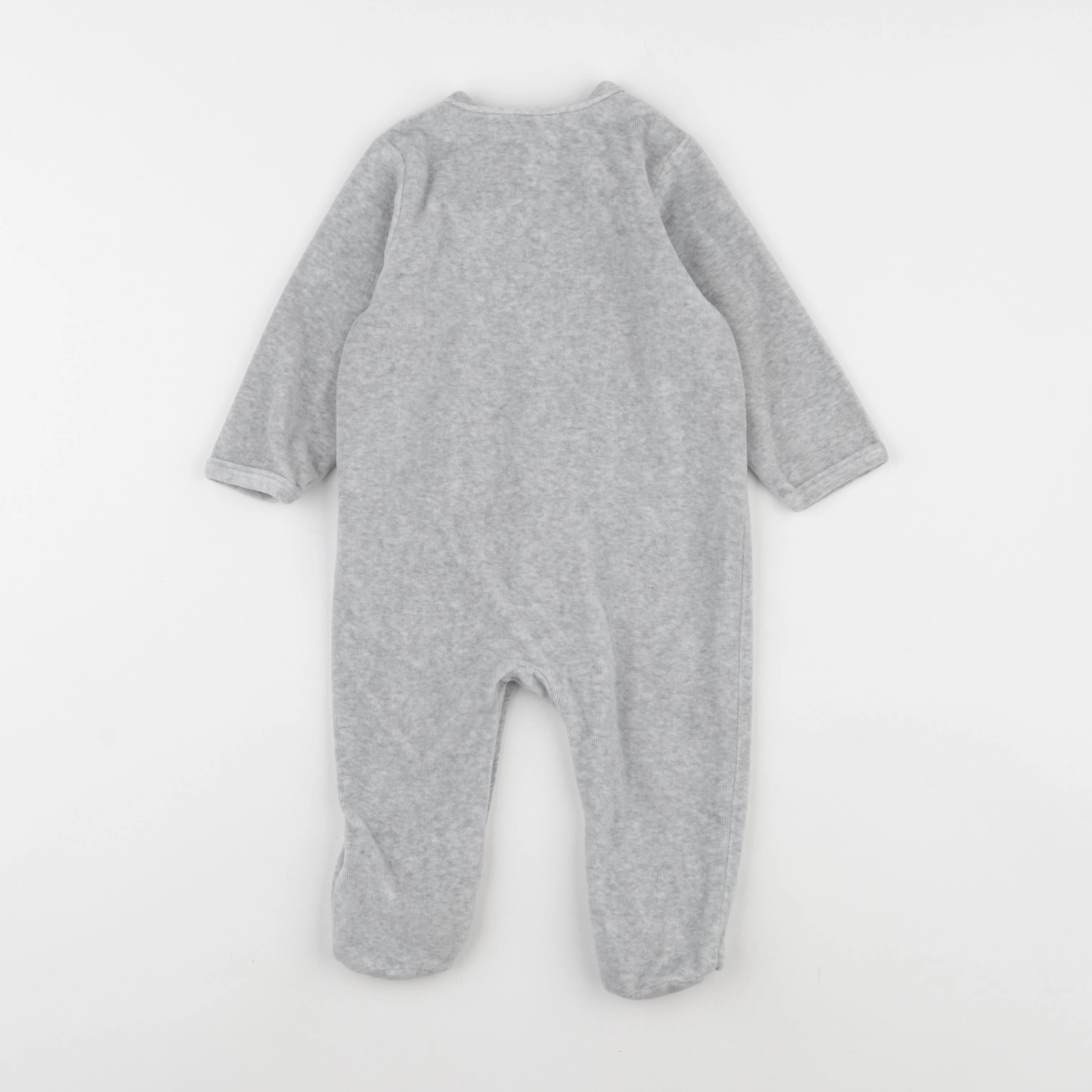 Vertbaudet - pyjama velours gris - 12 mois