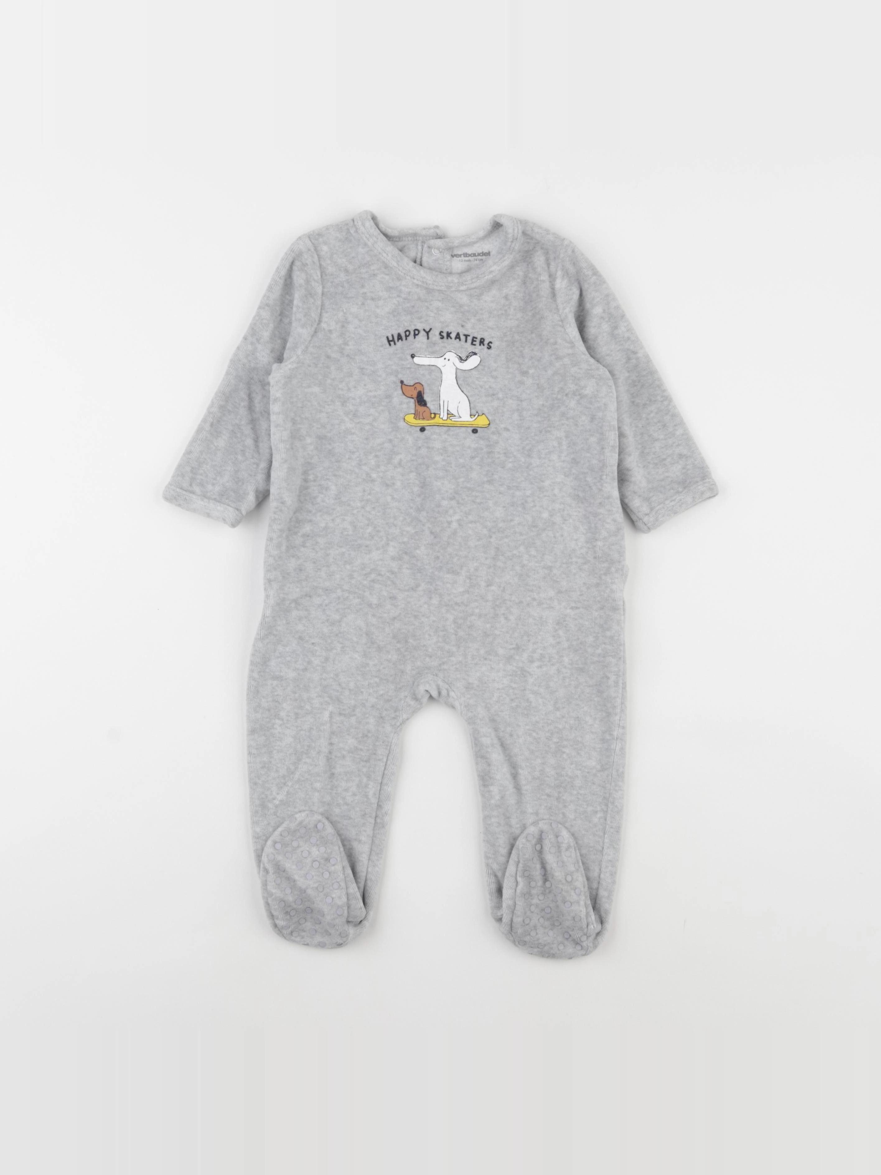 Vertbaudet - pyjama gris - 12 mois