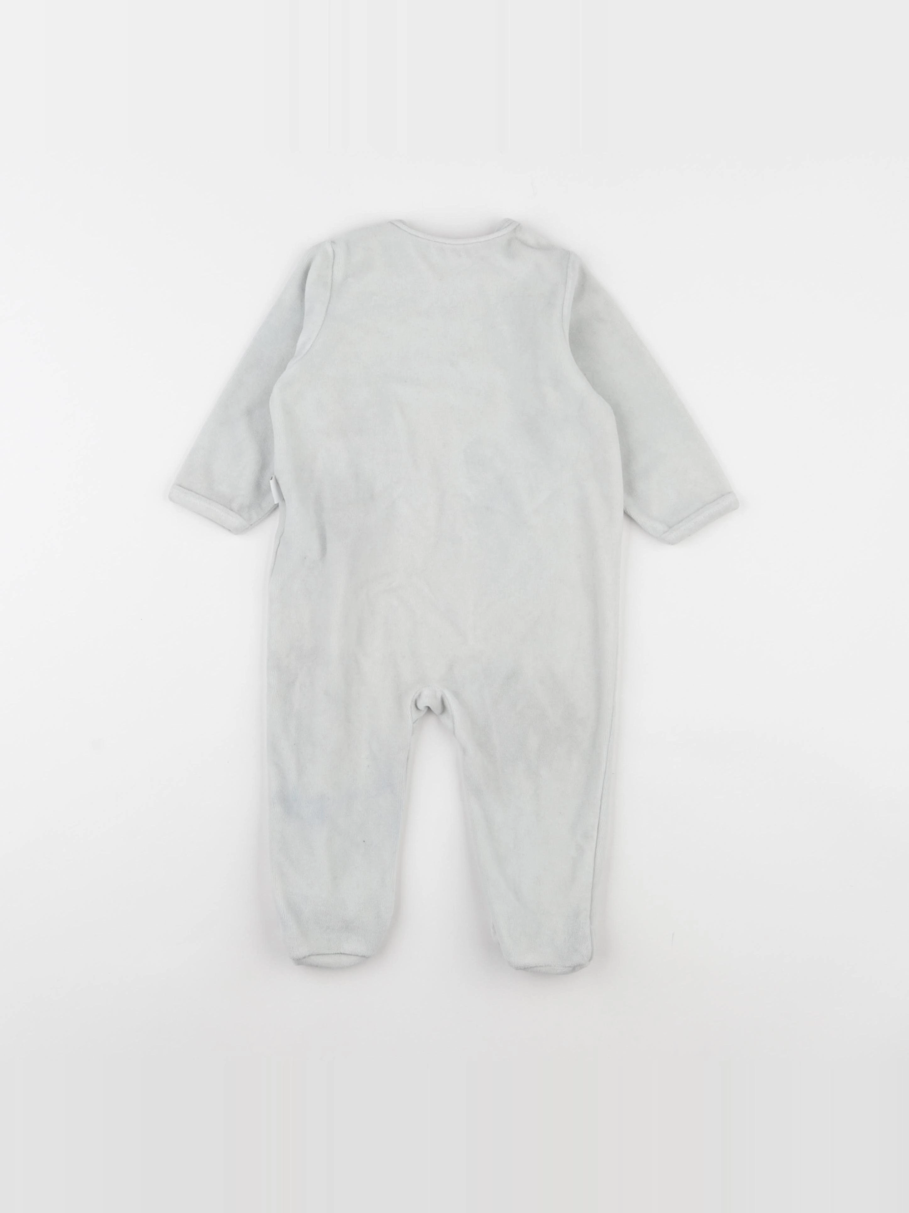 Vertbaudet - pyjama velours bleu - 12 mois