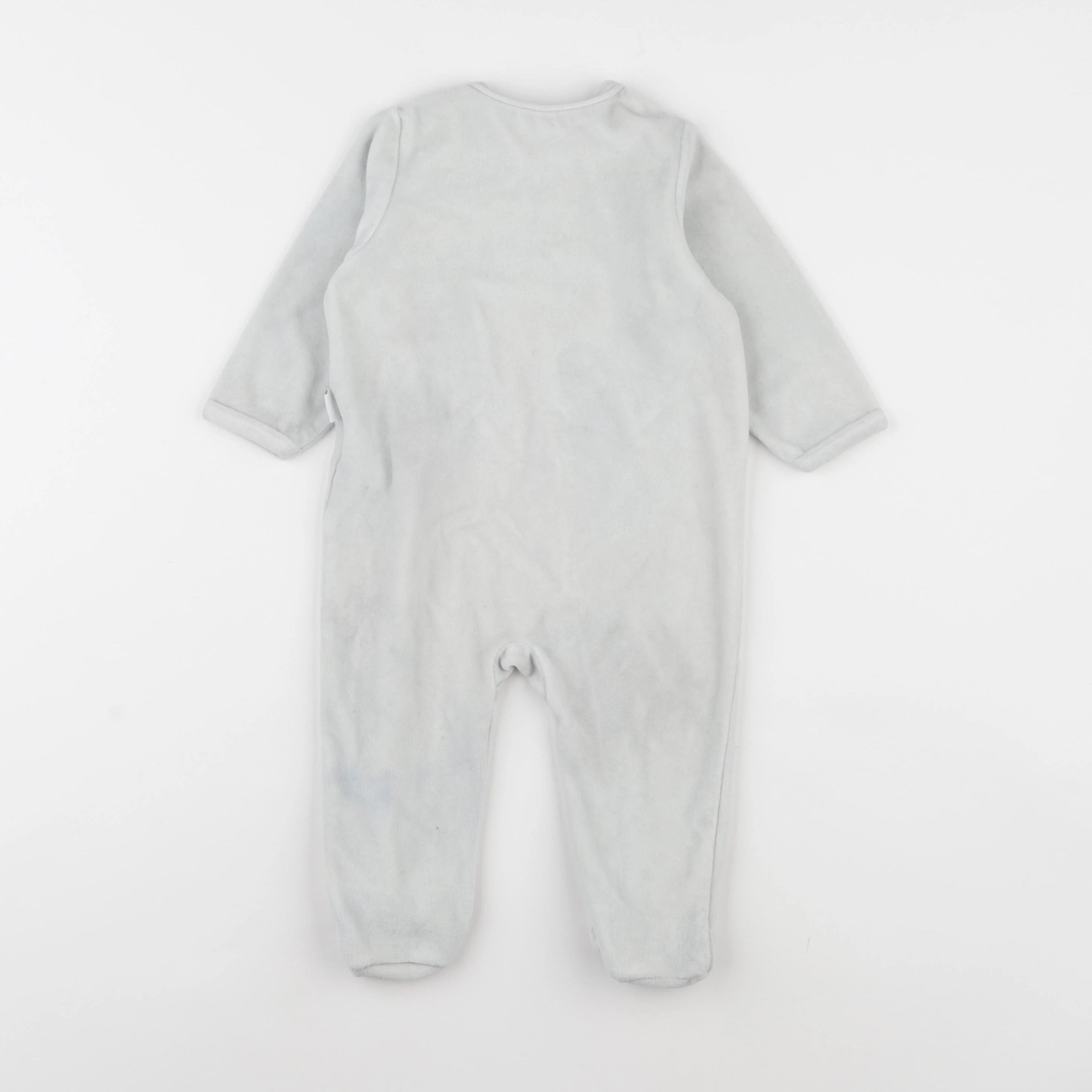 Vertbaudet - pyjama velours bleu - 12 mois