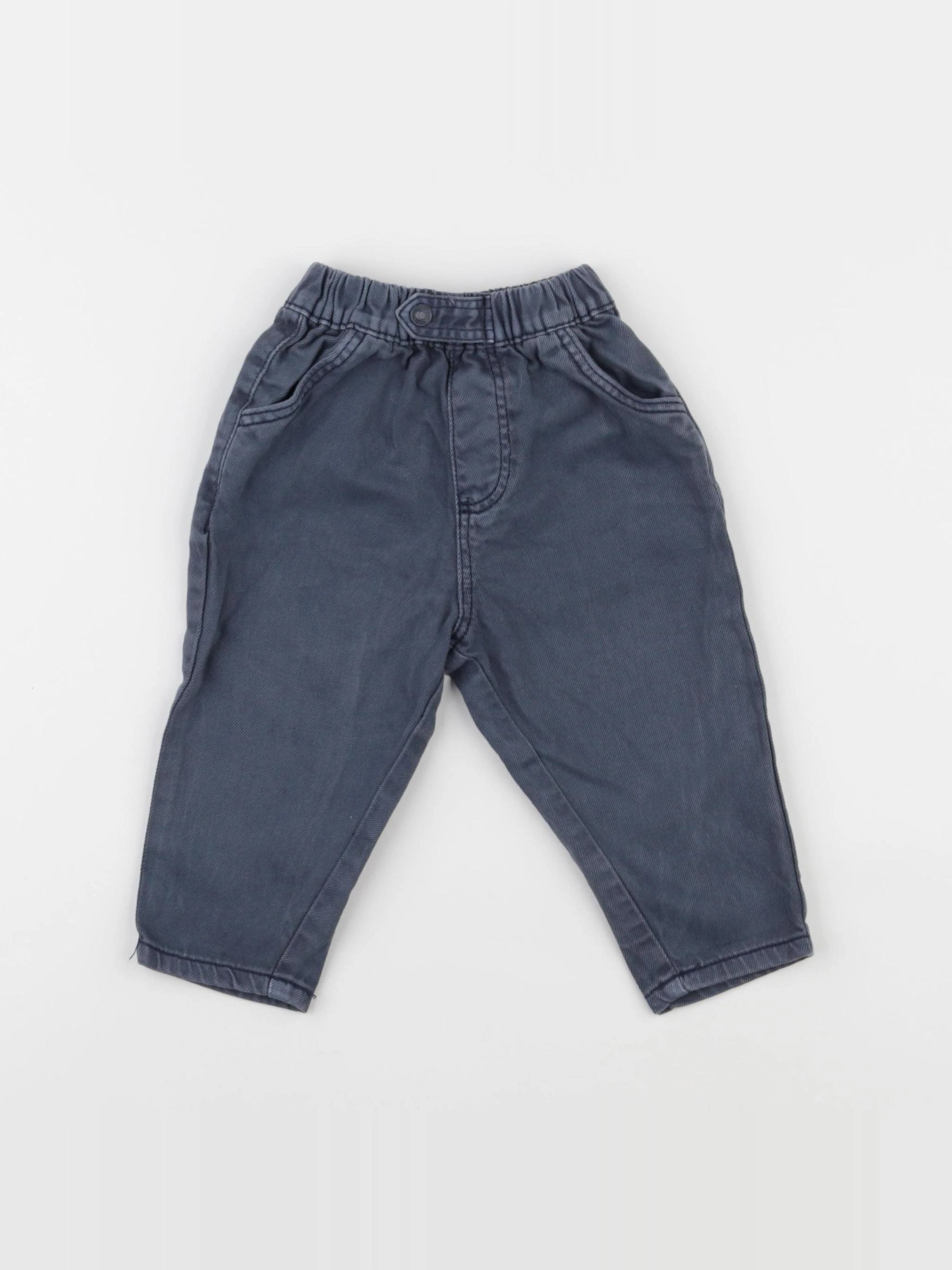 Vertbaudet - pantalon bleu - 9 mois