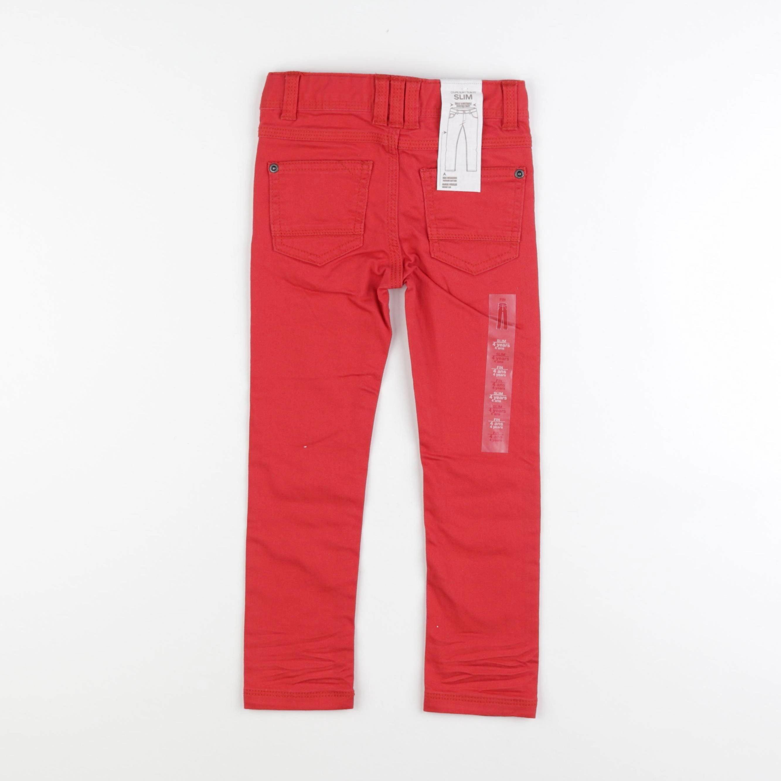 Vertbaudet - jean rouge - 4 ans