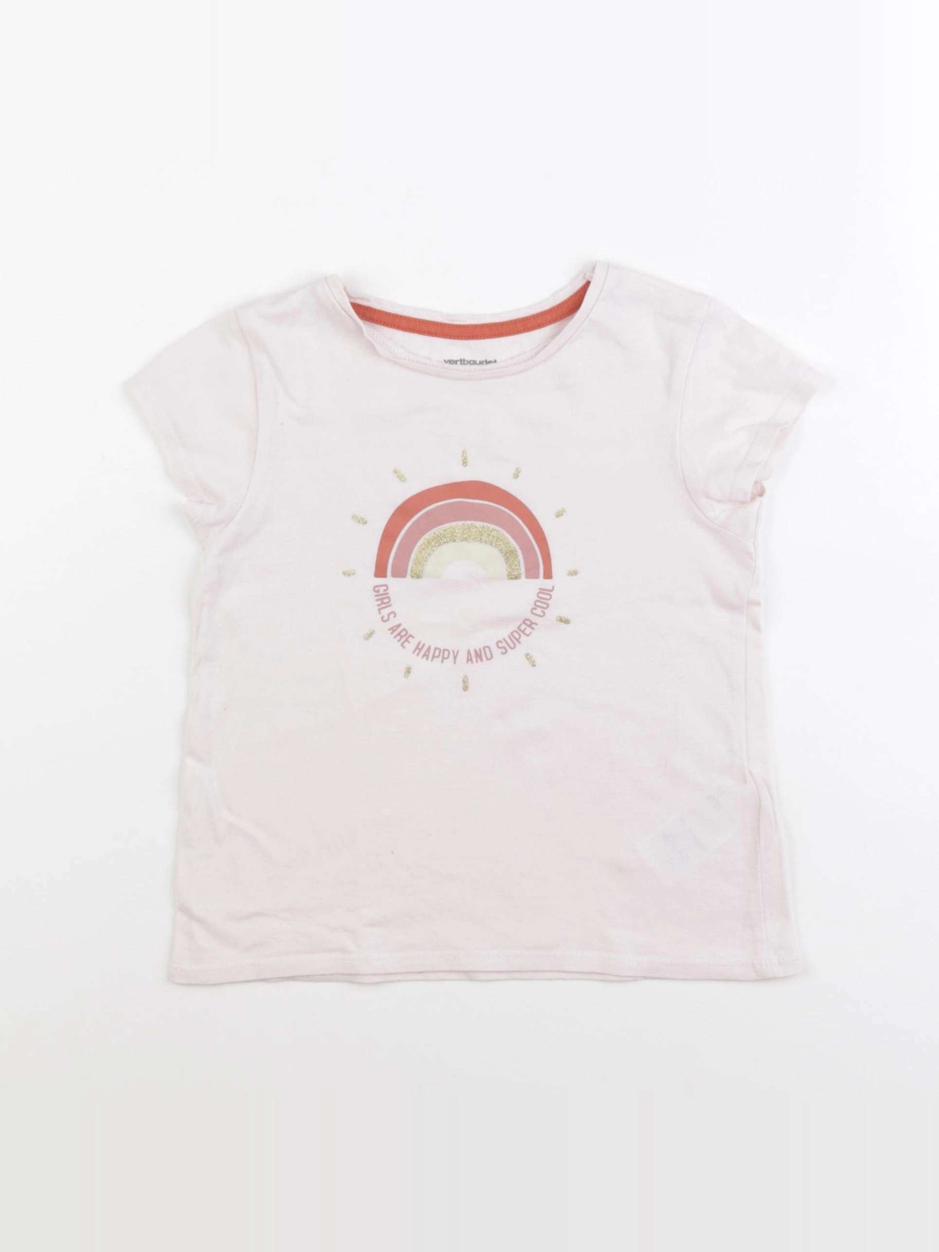 Vertbaudet - tee-shirt rose - 6 ans