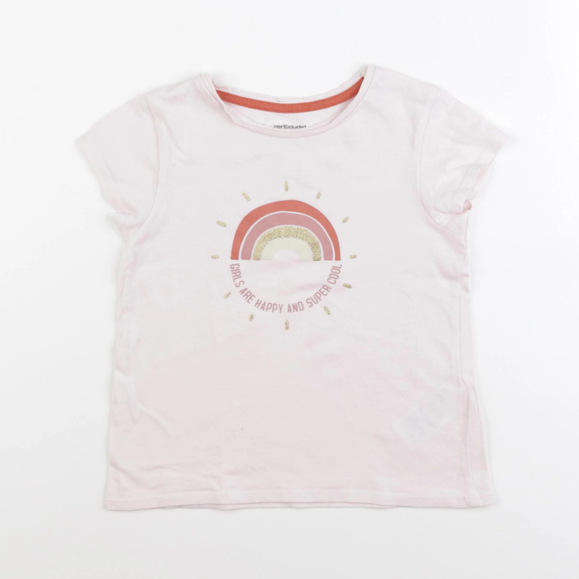 Vertbaudet - tee-shirt rose - 6 ans