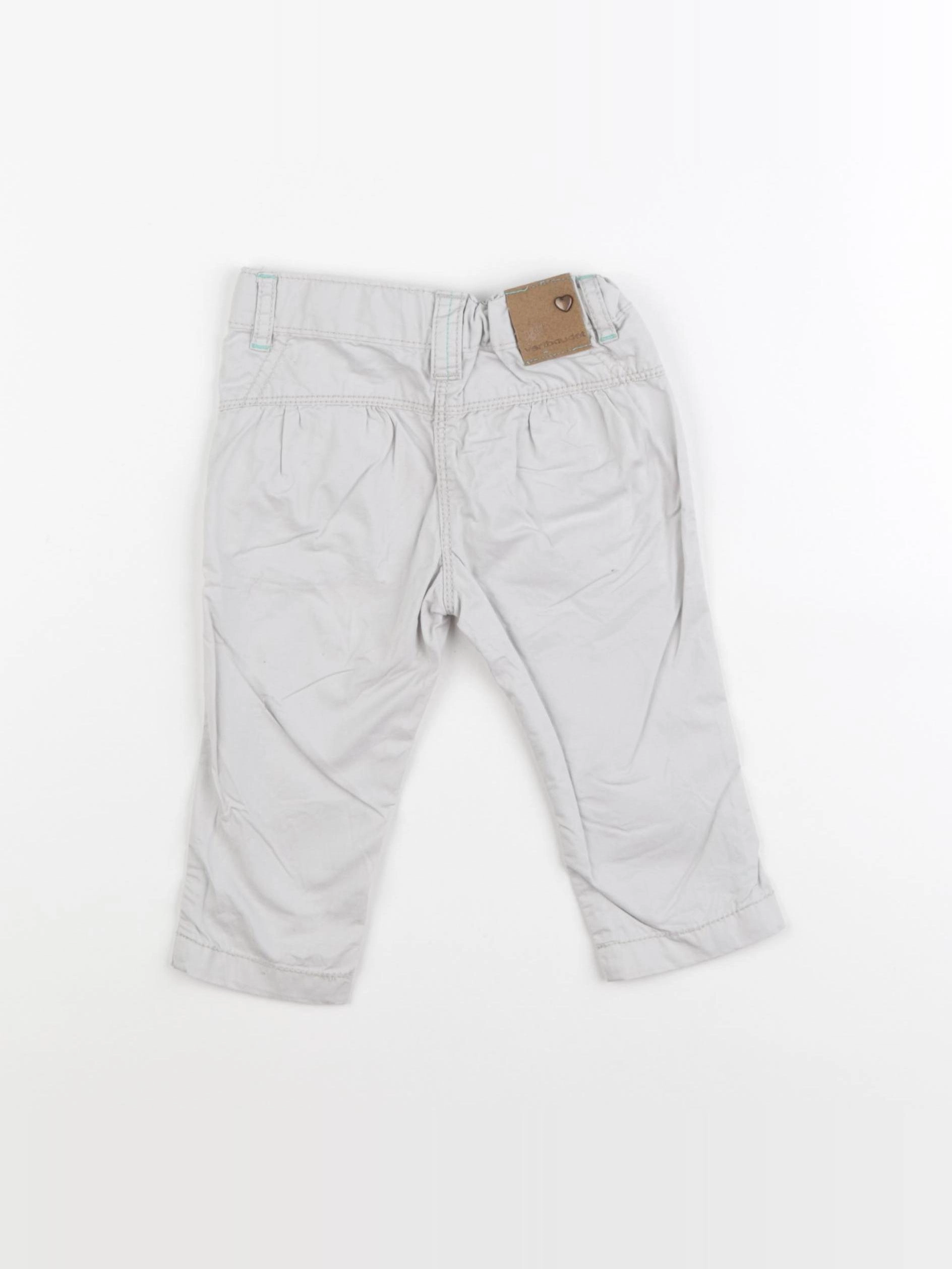 Vertbaudet - pantalon gris - 9 mois